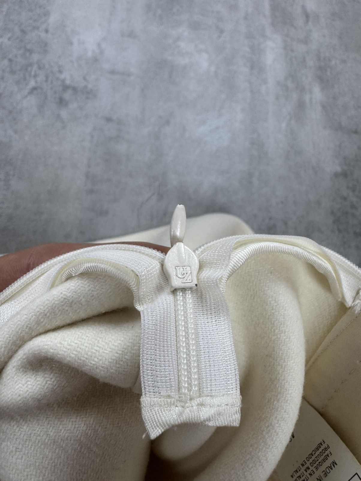 Designer × Malo malo Wool Skirt Pleated Mini Skirt White-Cream Womens Size 27" / US 4 / IT 40 - 7 Thumbnail