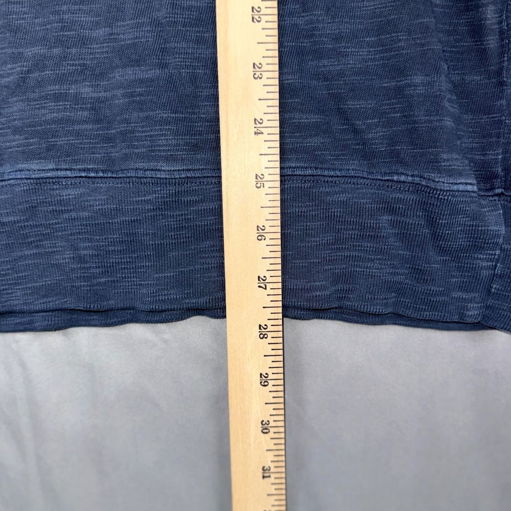 Faherty Faherty Sunwashed Slub Cotton Quarter-Zip Pullover Size L Mens Blue Knit 1/4 Zip Mock Neck Casual Sweater Size US L / EU 52-54 / 3 - 8 Thumbnail