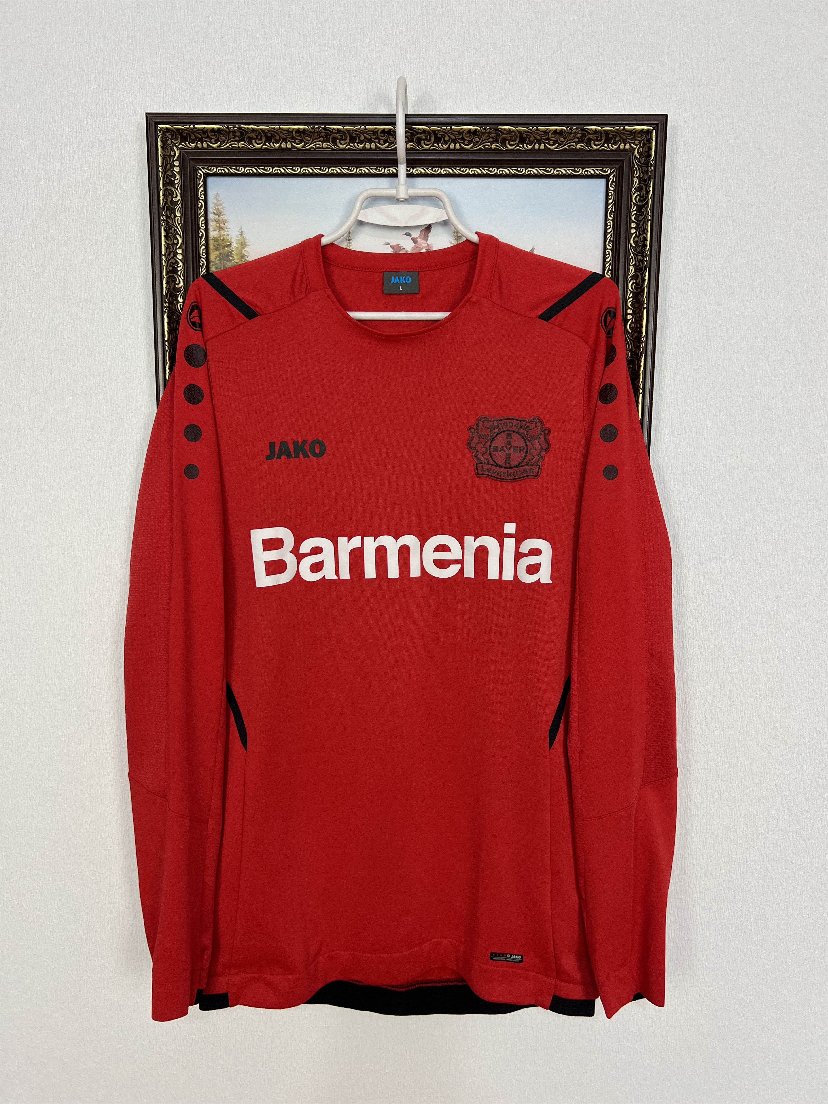 Vintage Jako Bayer Leverkusen Football Sweatshirt Soccer Track Top Size US L / EU 52-54 / 3 - 1 Thumbnail