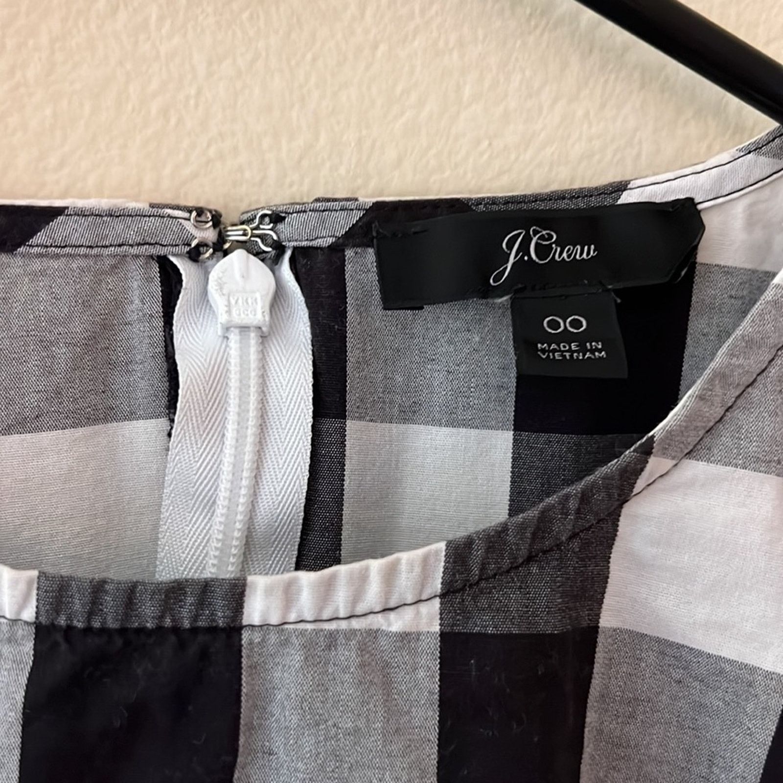 J.Crew J. Crew Gingham Puff Sleeve Oversized Blouse Size 00 Size XXS / US 00 / IT 34 - 4 Thumbnail