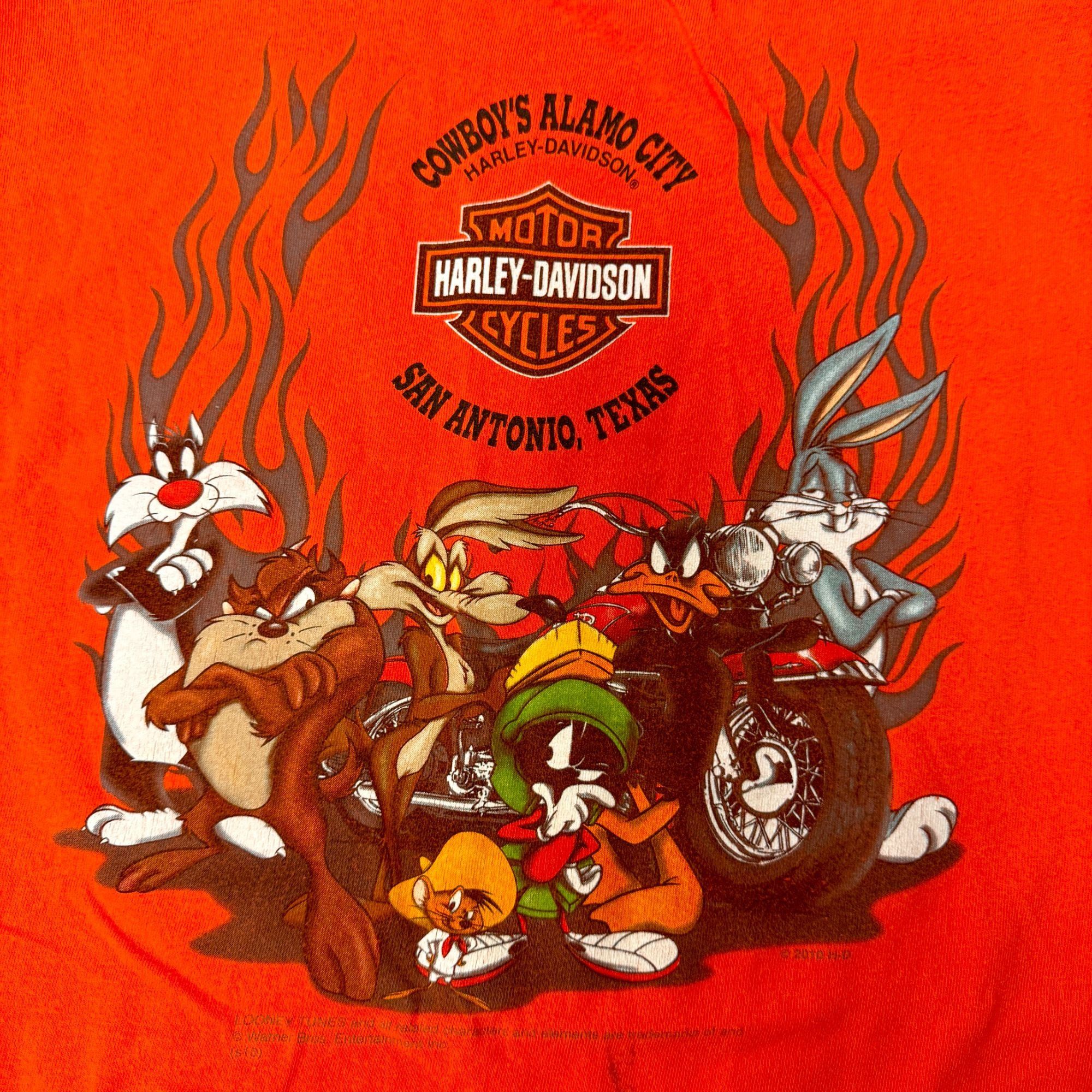 Harley Davidson LOONEY TUNES Crew San Antonio TEXAS Motorcycle Biker T Shirt Size US XXL / EU 58 / 5 - 1 Thumbnail