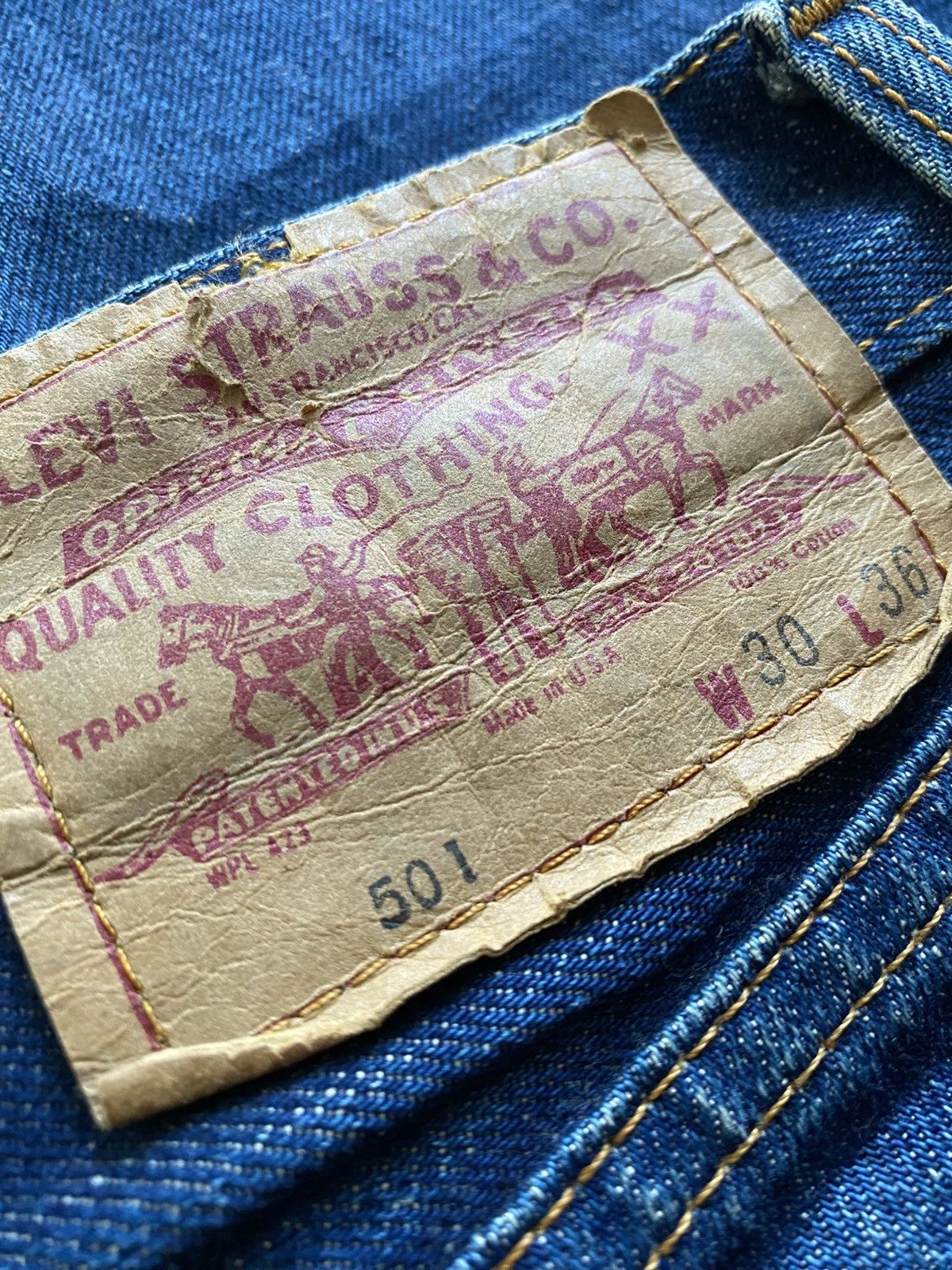 Levi's × Levi's Vintage Clothing × Vintage 🔥VTG LEVIS BIG E DENIM SELVEDGE USA Size US 30 / EU 46 - 8 Thumbnail
