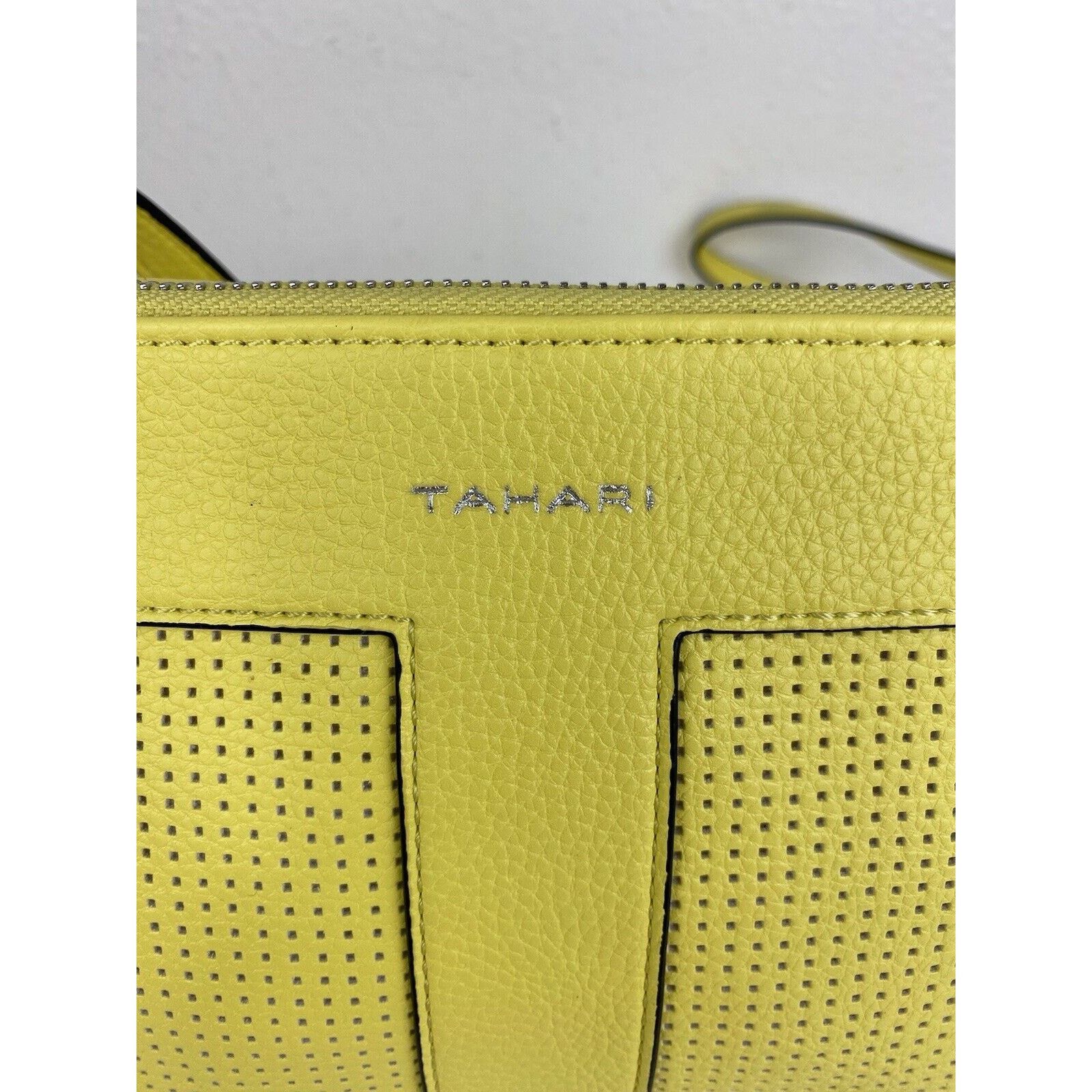 Elie Tahari NWT Tahari Yellow Vegan Leather Crossbody Full Zip Vibrant Size ONE SIZE - 3 Thumbnail