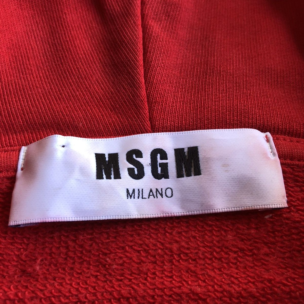 MSGM 🇮🇹 MSGM Milano Italy Big Logo Hoodie Red Luxury Designer Size US XL / EU 56 / 4 - 12 Thumbnail