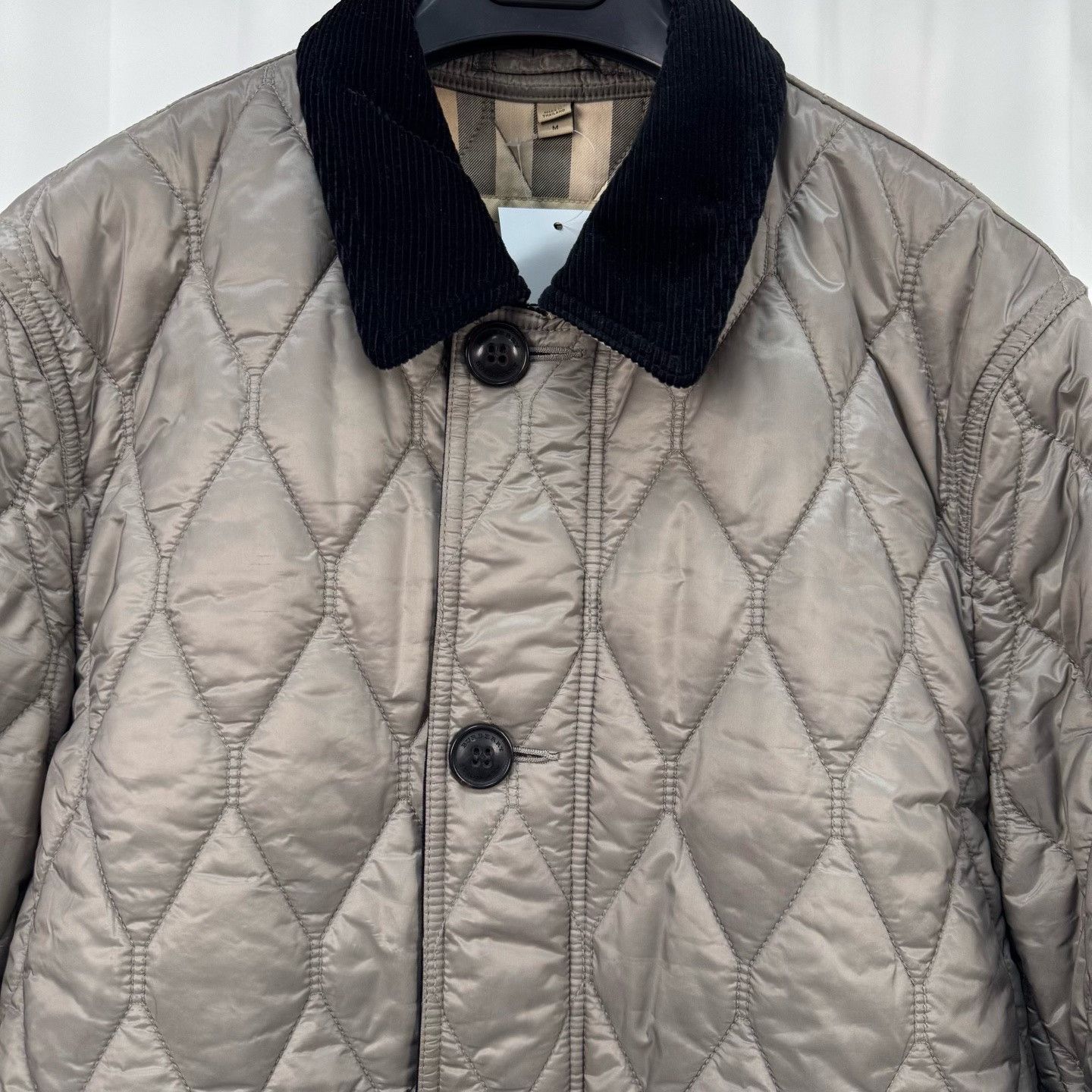 Burberry Burberry Corduroy Collar Quilted Check Coat Size US M / EU 48-50 / 2 - 3 Thumbnail