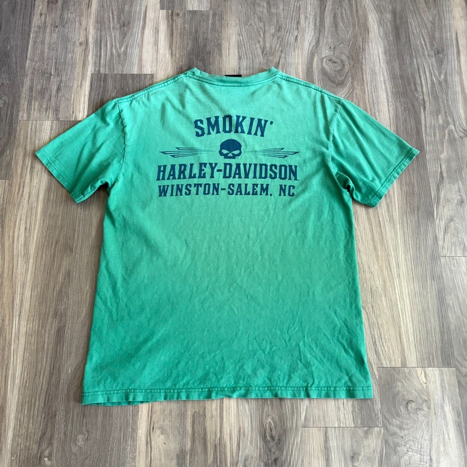 Harley Davidson Harley Davidson T-Shirt Men's Size L Green Skull Fader Size US L / EU 52-54 / 3 - 7 Thumbnail