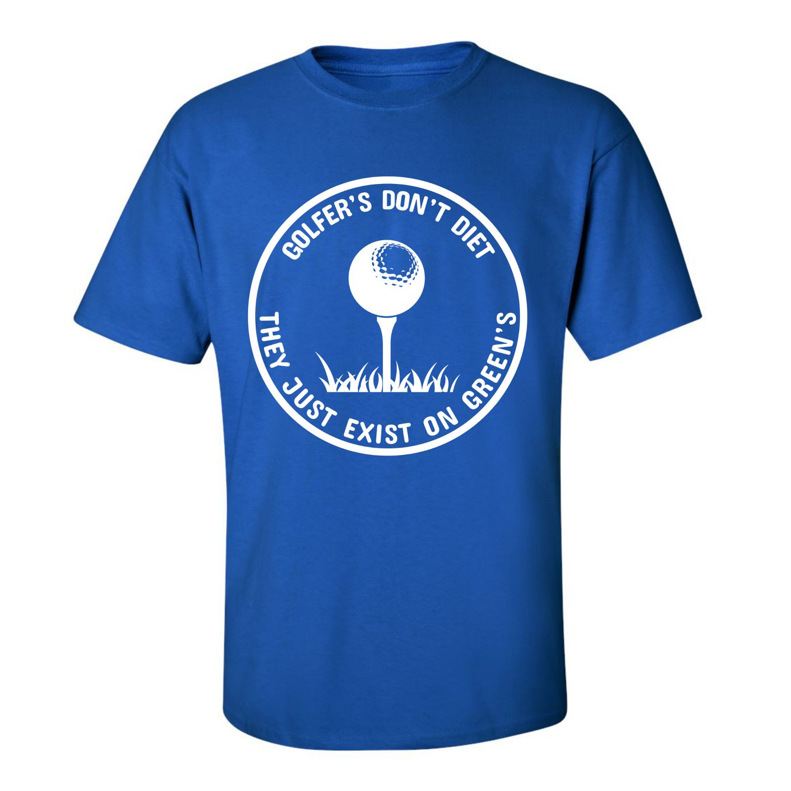 Gildan Golfers Dont Diet On Greens Funny Golfing Tee T-Shirt Size US L / EU 52-54 / 3 - 11 Thumbnail