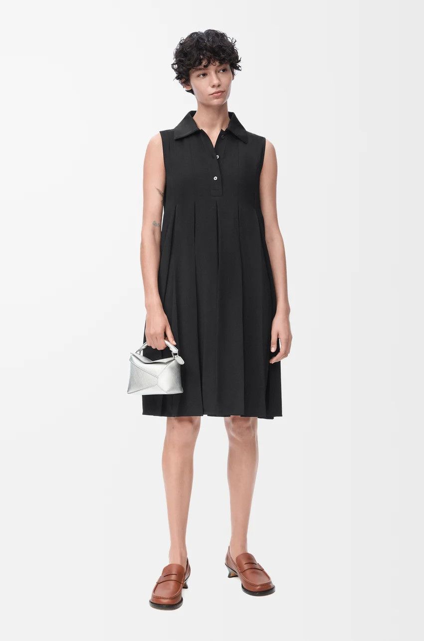 Loewe o1loc1c0525 Trapeze Dress in Black Size M / US 6-8 / IT 42-44 - 2 Thumbnail