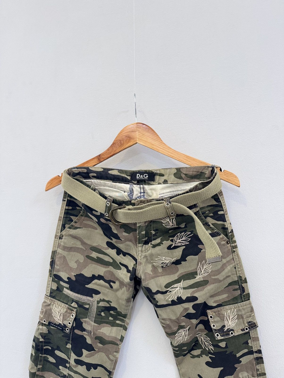 Japanese Brand Distressed Jeans Cargo Military Pants Dolce & Gabbana Y2K Size 26" / US 2 / IT 38 - 2 Thumbnail