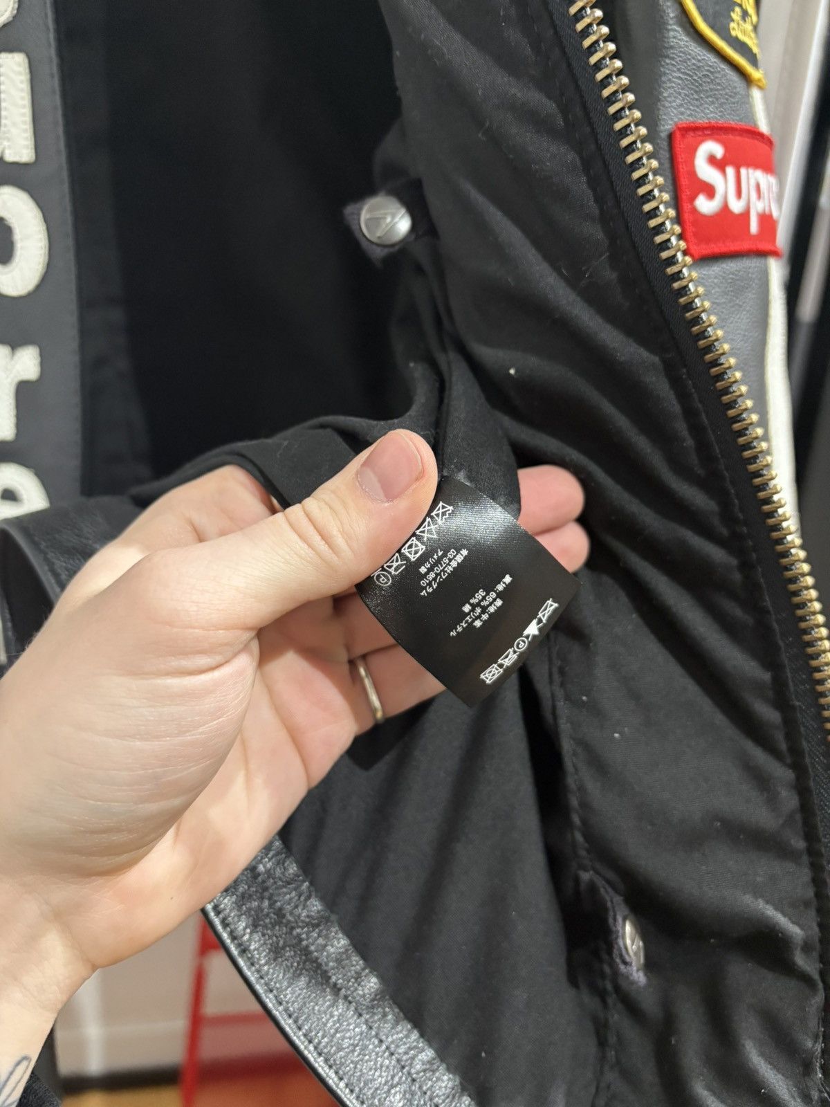 Supreme × Vanson Leathers Supreme X Vanson leathers SS17 "bones" leather jacket Size US L / EU 52-54 / 3 - 16 Thumbnail