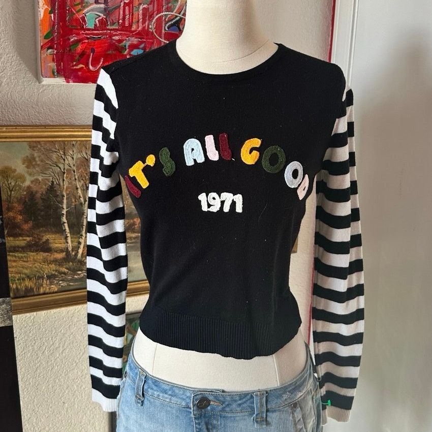 Forever 21 forever 21 black and white striped sleeves sweater Size S / US 4 / IT 40 - 1 Thumbnail