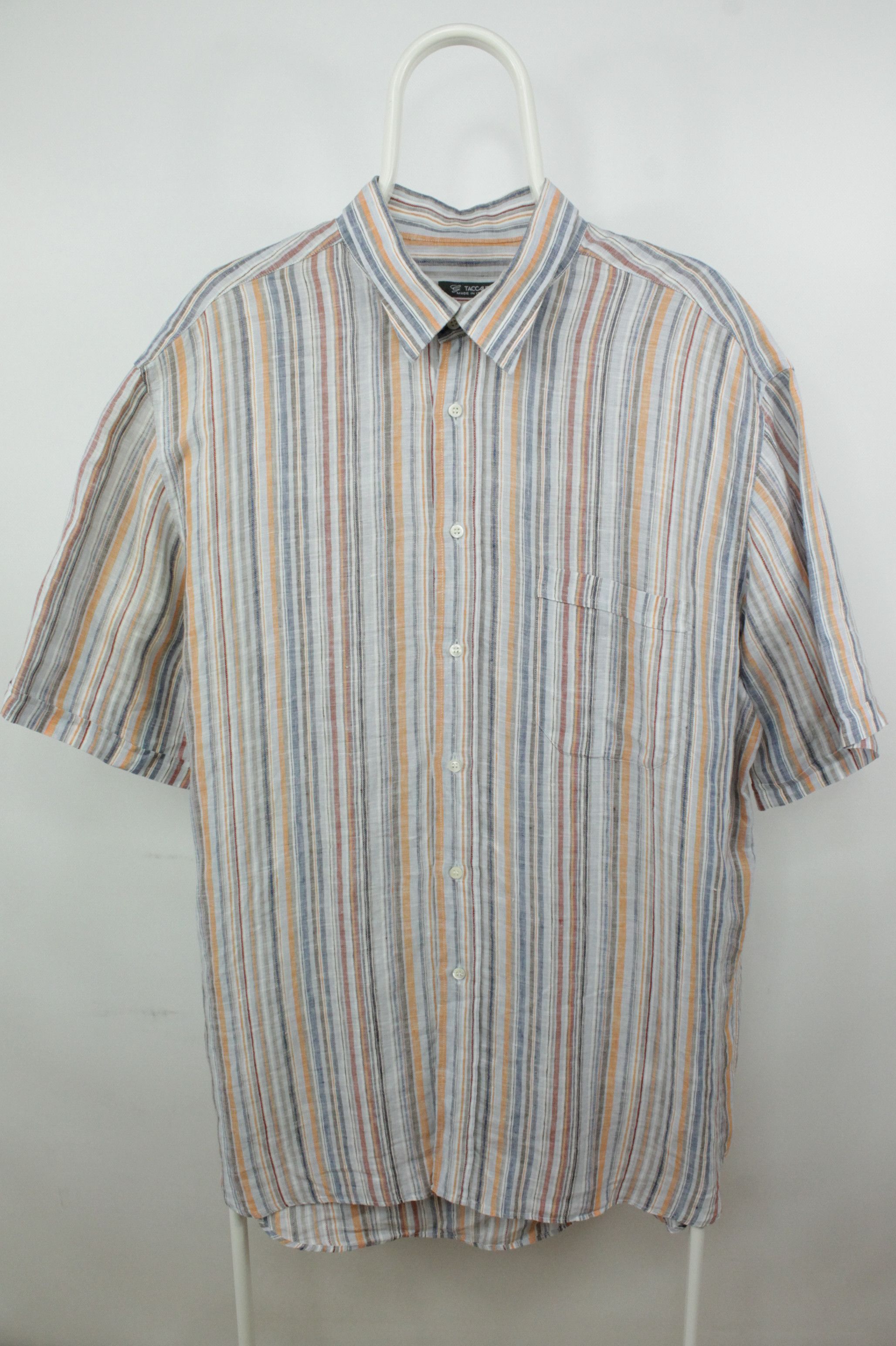 Other Two Shirts x2 Giovanni Taccaliti S/S Linen / Cotton Men's Size US XXL / EU 58 / 5 - 2 Thumbnail