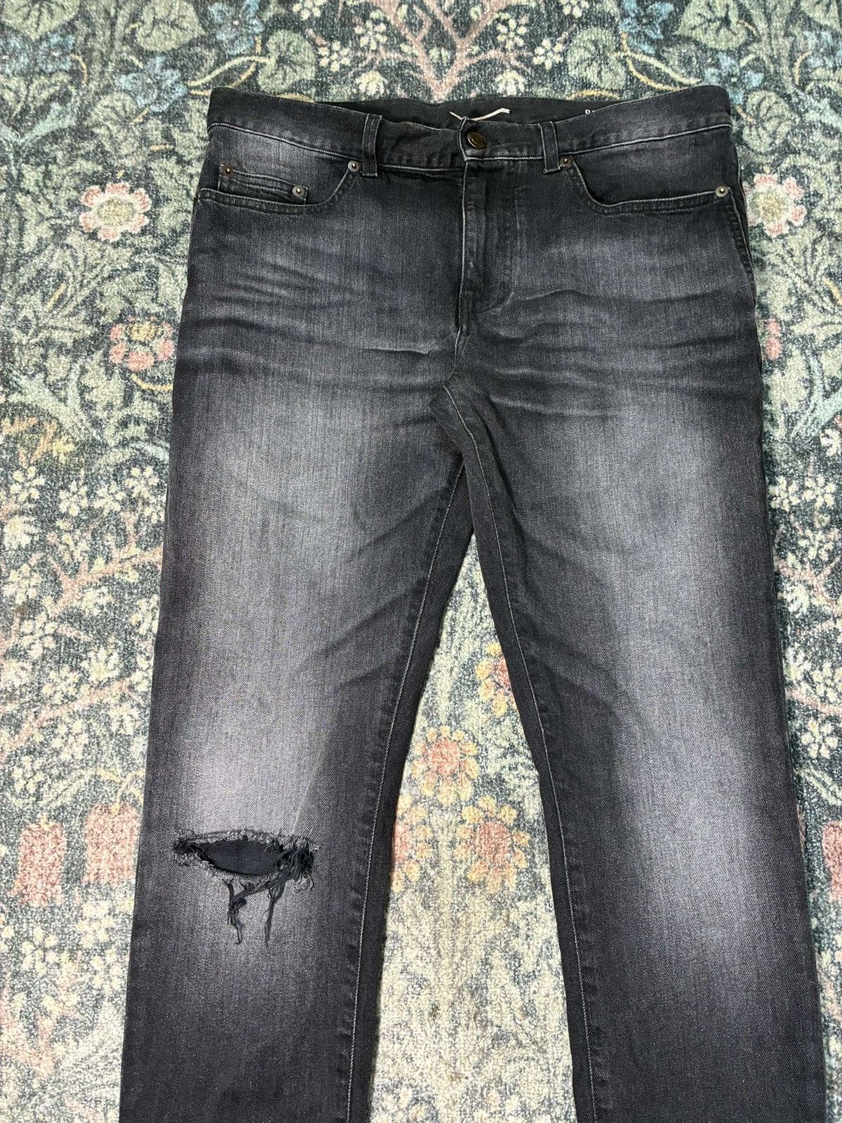Saint Laurent Paris Saint Laurent Paris D02 Cat Whisker Denim Size US 31 - 2 Thumbnail