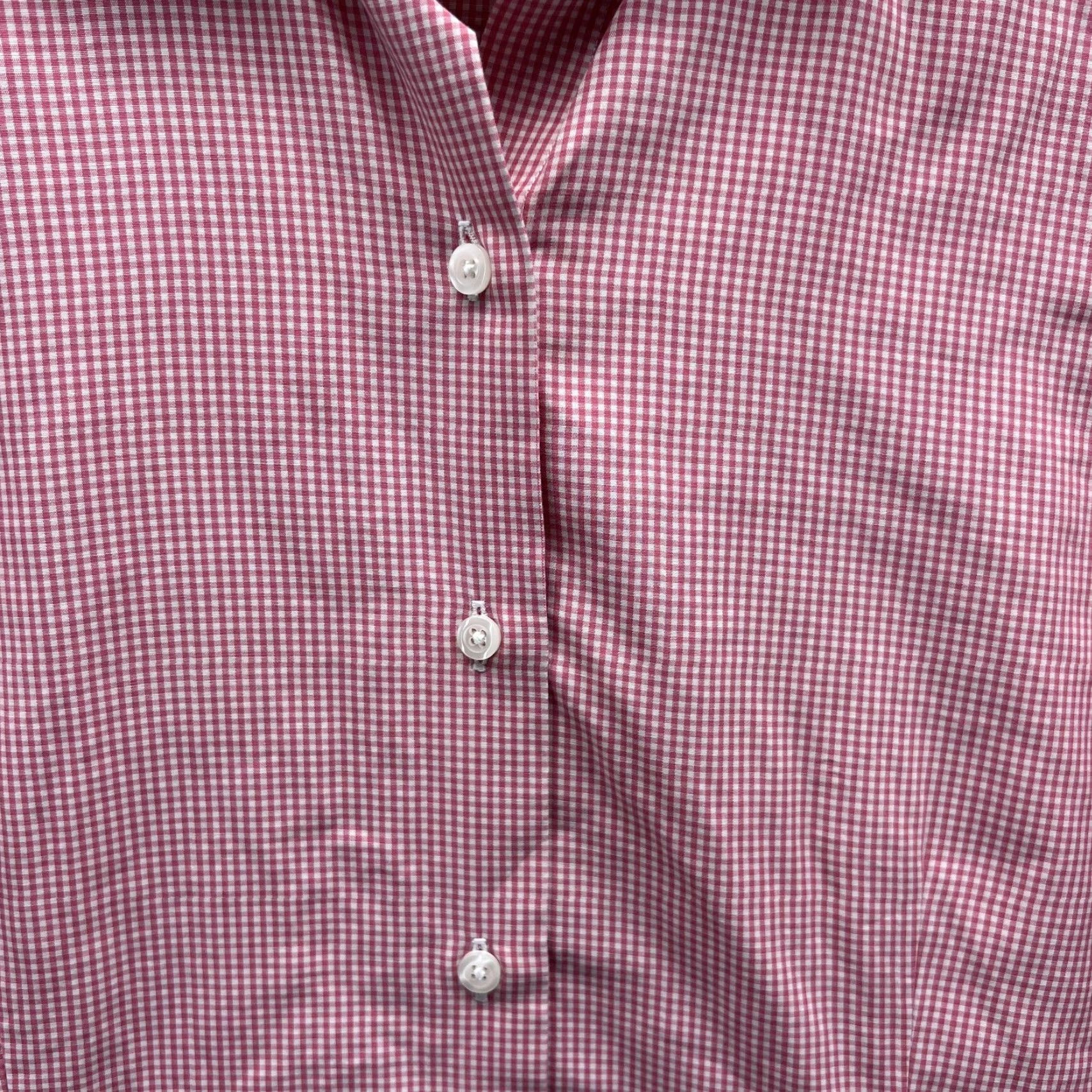 Brooks Brothers VINTAGE Brooks Brothers Shirt Women 8 Pink Casual Button-Up Gingham Check Long Sleeve Collared Regular Fit Womens Size M / US 6-8 / IT 42-44 - 6 Thumbnail