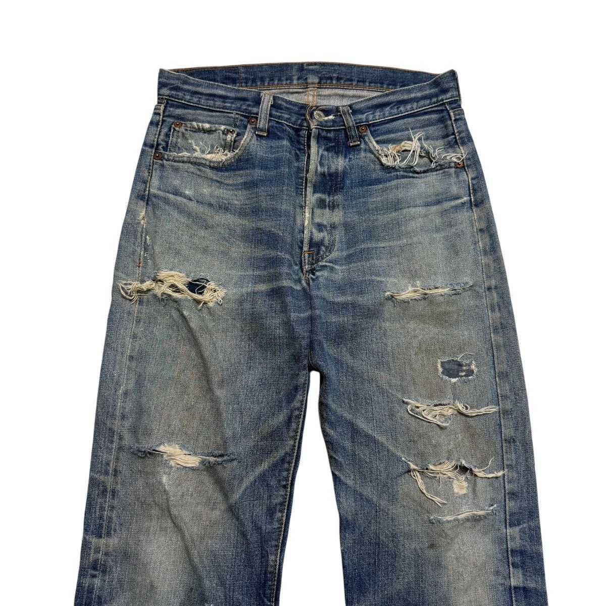Levi's Vintage 60s Levis 501 Rindem Selvedge Button 6 Jeans Size US 30 / EU 46 - 3 Thumbnail