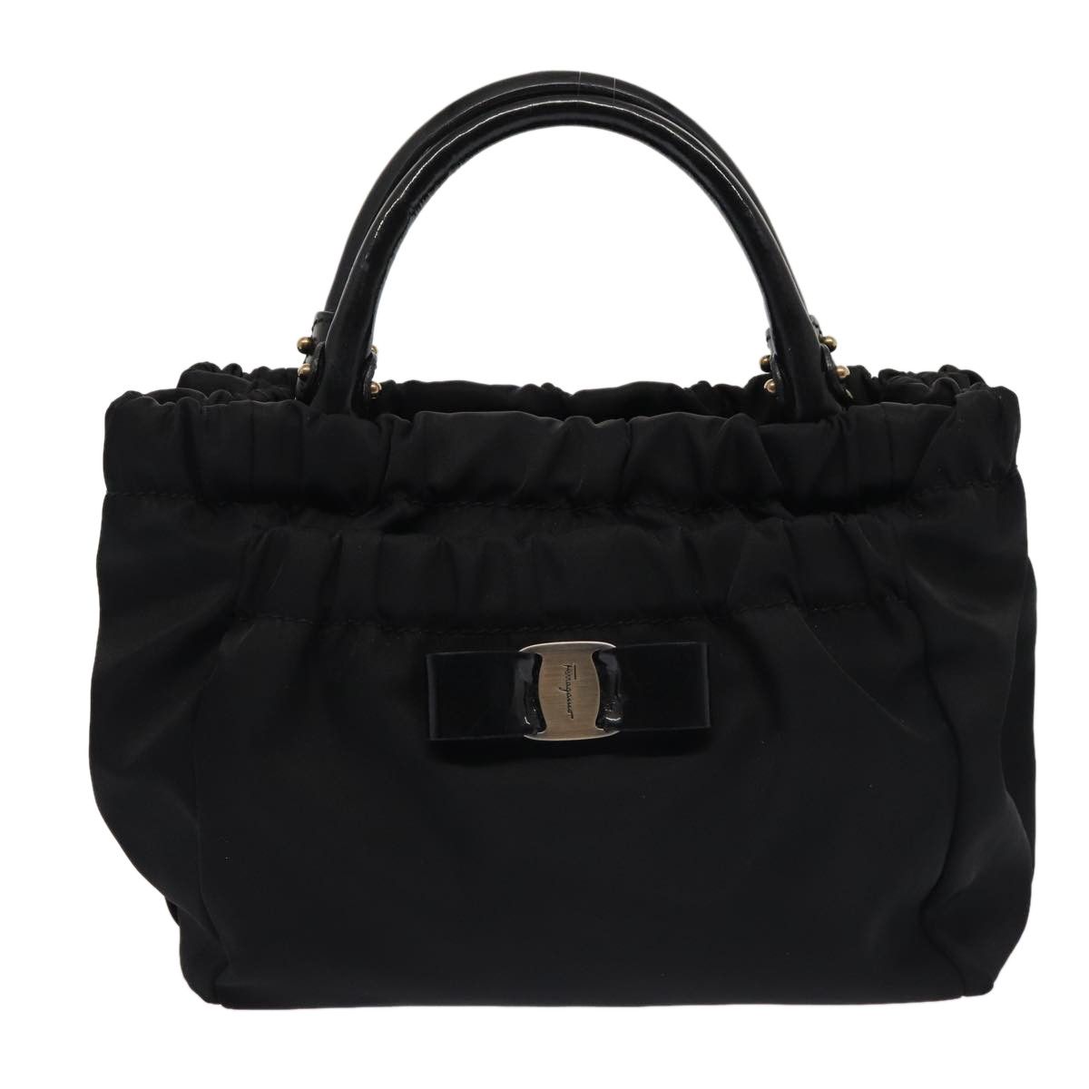 Salvatore Ferragamo Vara Black Synthetic Handbag (Pre-Owned) Size ONE SIZE - 1 Thumbnail