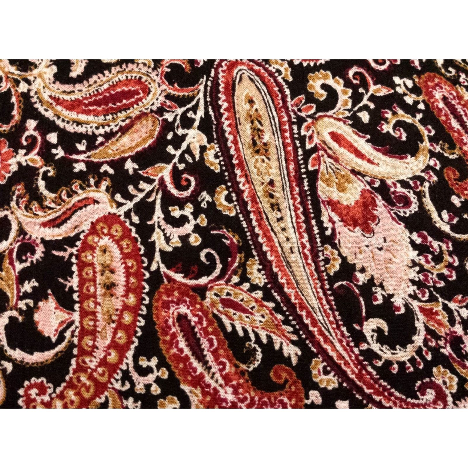 J. Jill J.Jill Blouse Womens XS Long Sleeve Multicolor Paisley V-Neck Pullover Rayon Shirt Size XS / US 0-2 / IT 36-38 - 4 Thumbnail