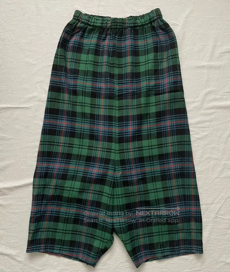 Comme des Garcons Comme Des Garcons Green checkered wool skirt pants Size 23" - 2 Thumbnail