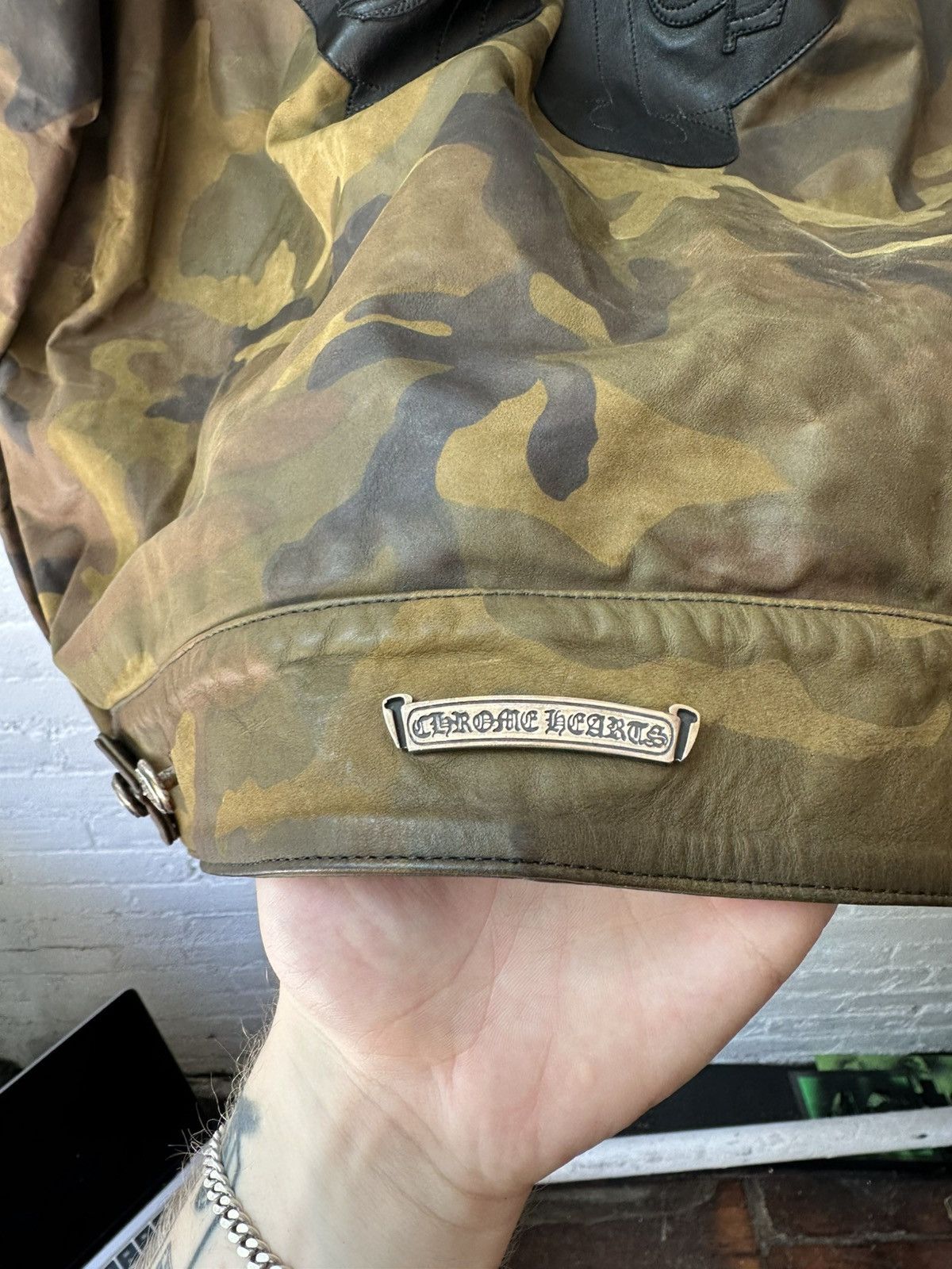 Chrome Hearts Chrome Hearts Camo leather work jacket Size US XXL / EU 58 / 5 - 15 Thumbnail