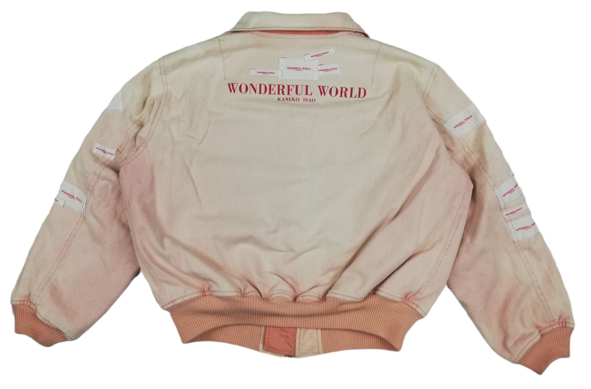 Japanese Brand × Kaneko Isao 🔥Wonderful World Kaneko Isao Denim Bomber Letterman Jacket Size US M / EU 48-50 / 2 - 18 Thumbnail