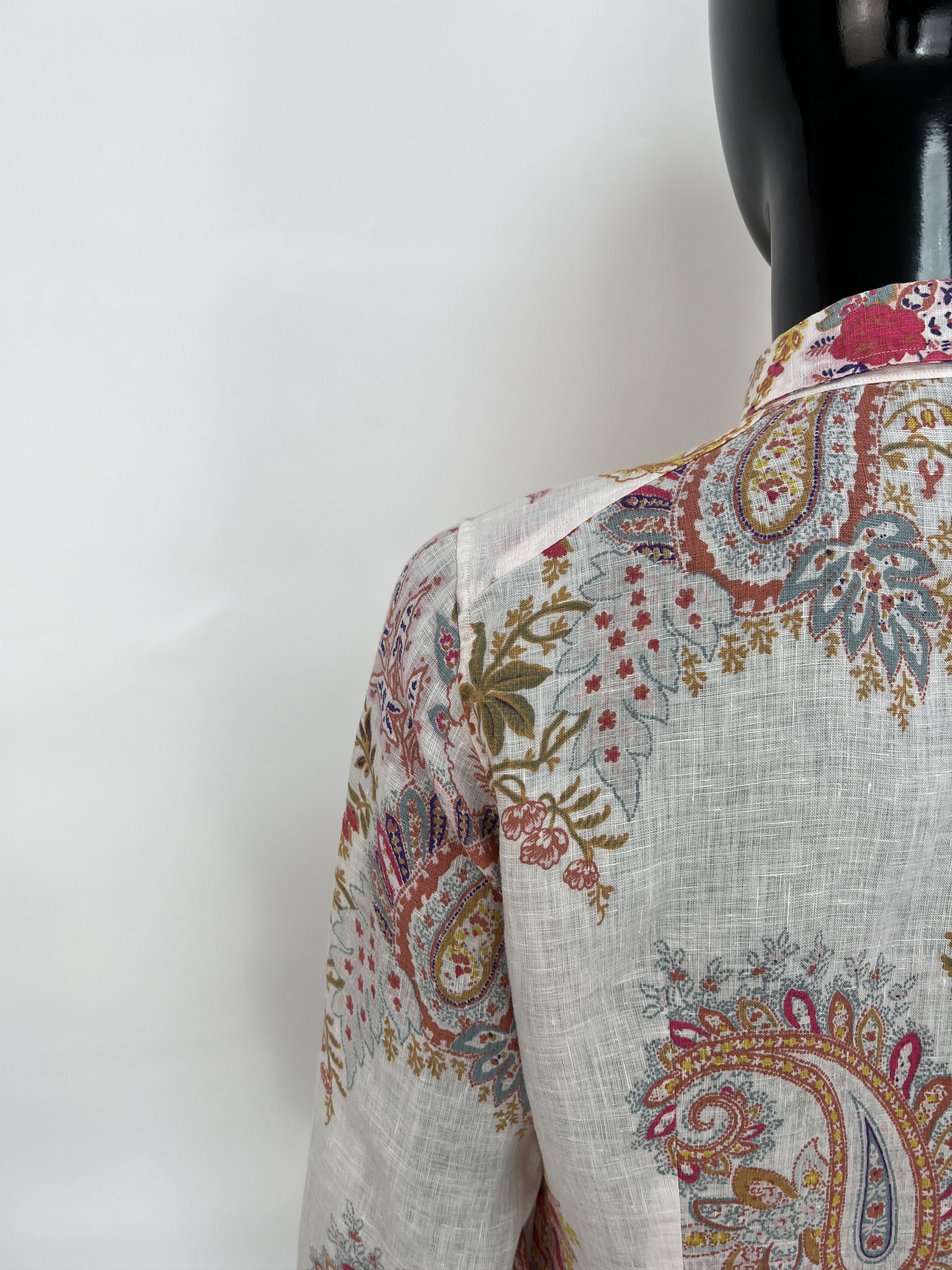 Etro Etro Women's Linen Paisley Long Sleeve Button Up Shirt Size M / US 6-8 / IT 42-44 - 11 Thumbnail