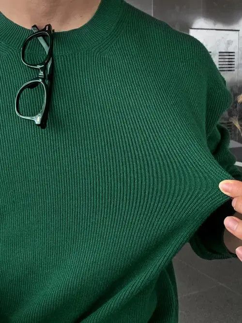 Aran Isles Knitwear Green Knit Sweater Size US L / EU 52-54 / 3 - 4 Thumbnail