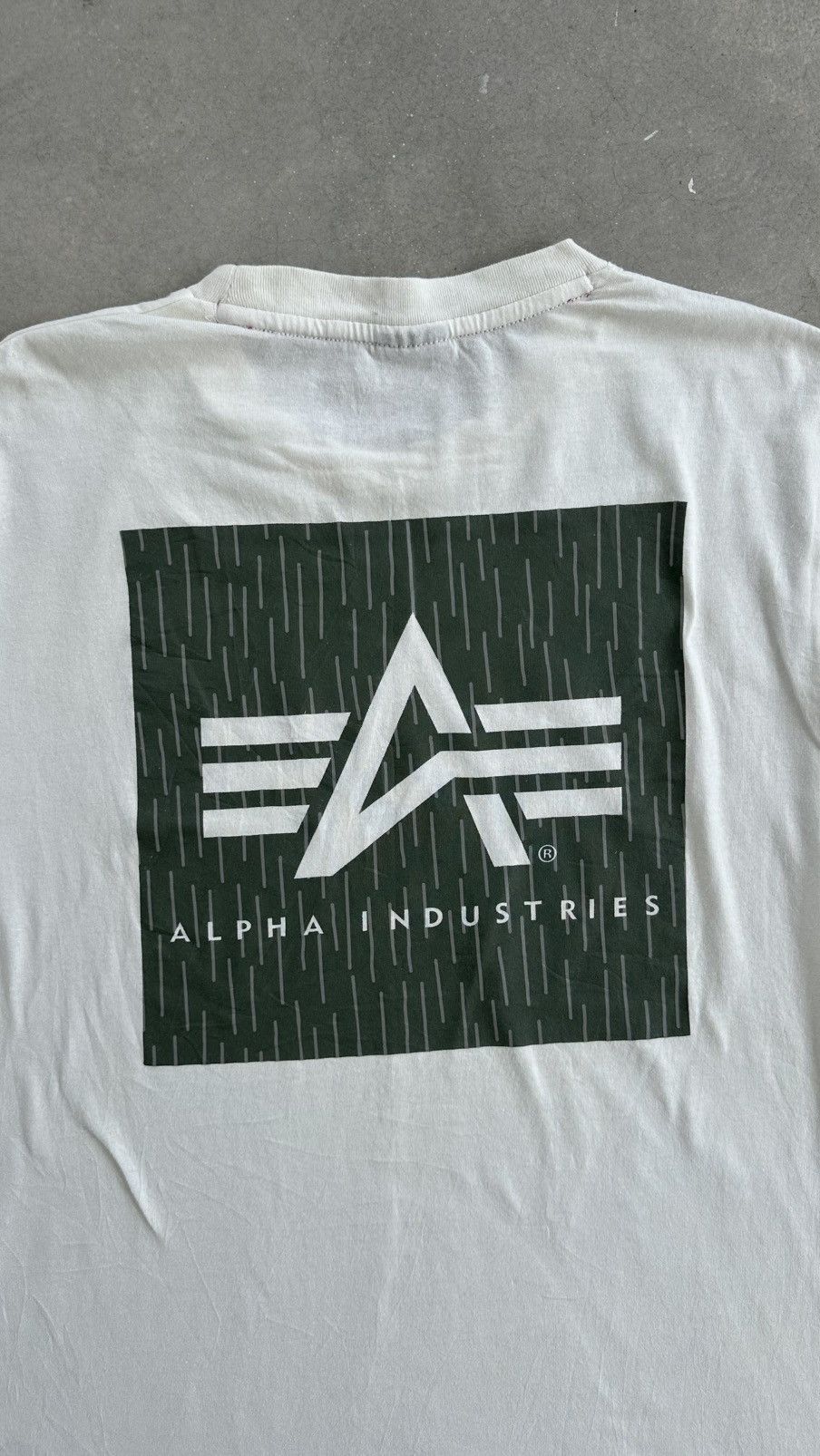 Alpha Industries × Vintage VINTAGE ALPHA INDUSTRY BIG LOGO BACKPRINT TEE Size US L / EU 52-54 / 3 - 6 Thumbnail