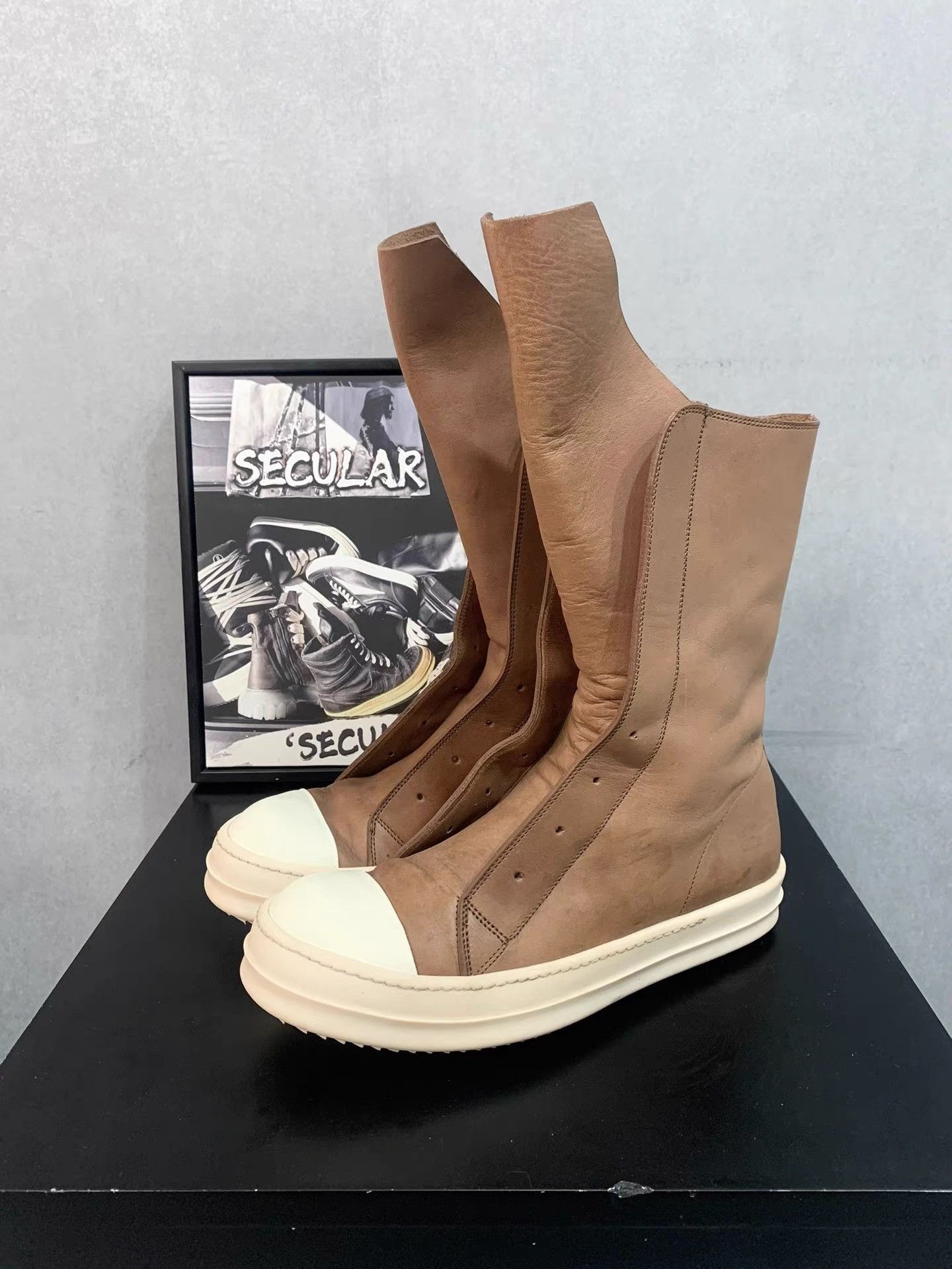 Rick Owens Rick Owens Mainline Leather Long Tongue Boots K34 Size US 6 / EU 39 - 3 Thumbnail
