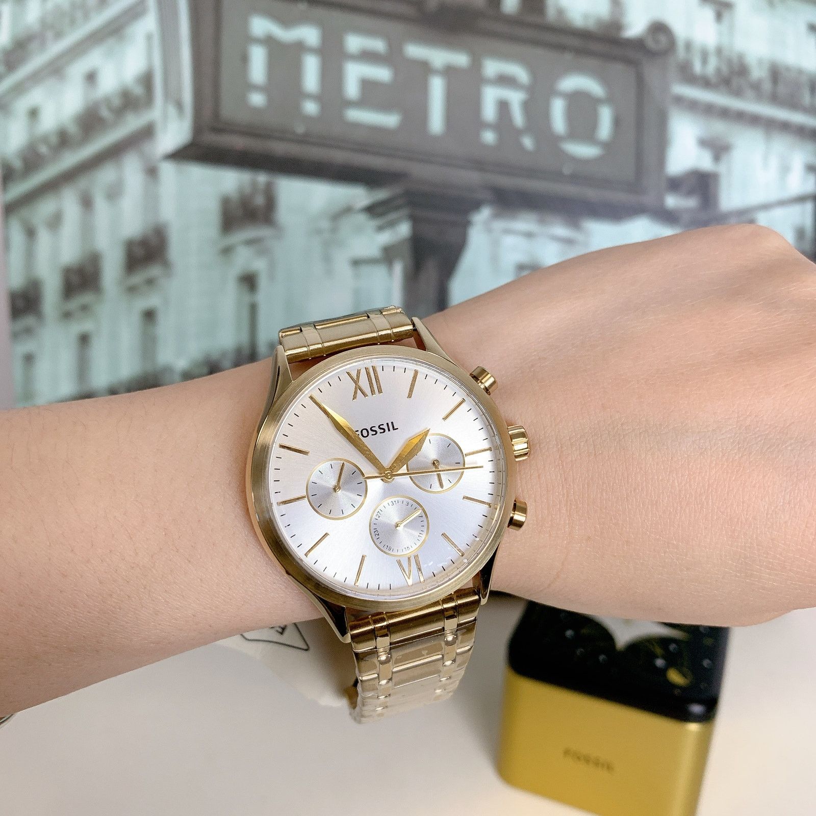 Fossil Fossil BQ2809 Fenmore Multifunction Gold-Tone Stainless Stee Size 44 - 2 Thumbnail