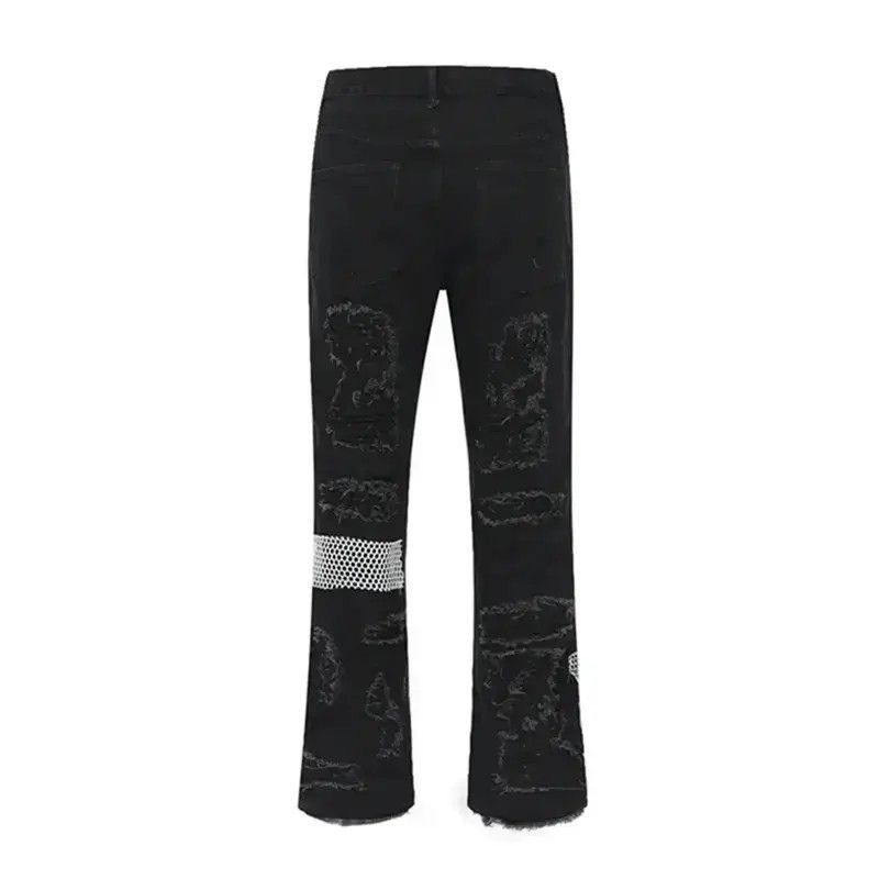 Japanese Brand Ripped Straight Frayed Loose Harajuku Style With Scuffs Size US 32 / EU 48 - 4 Thumbnail