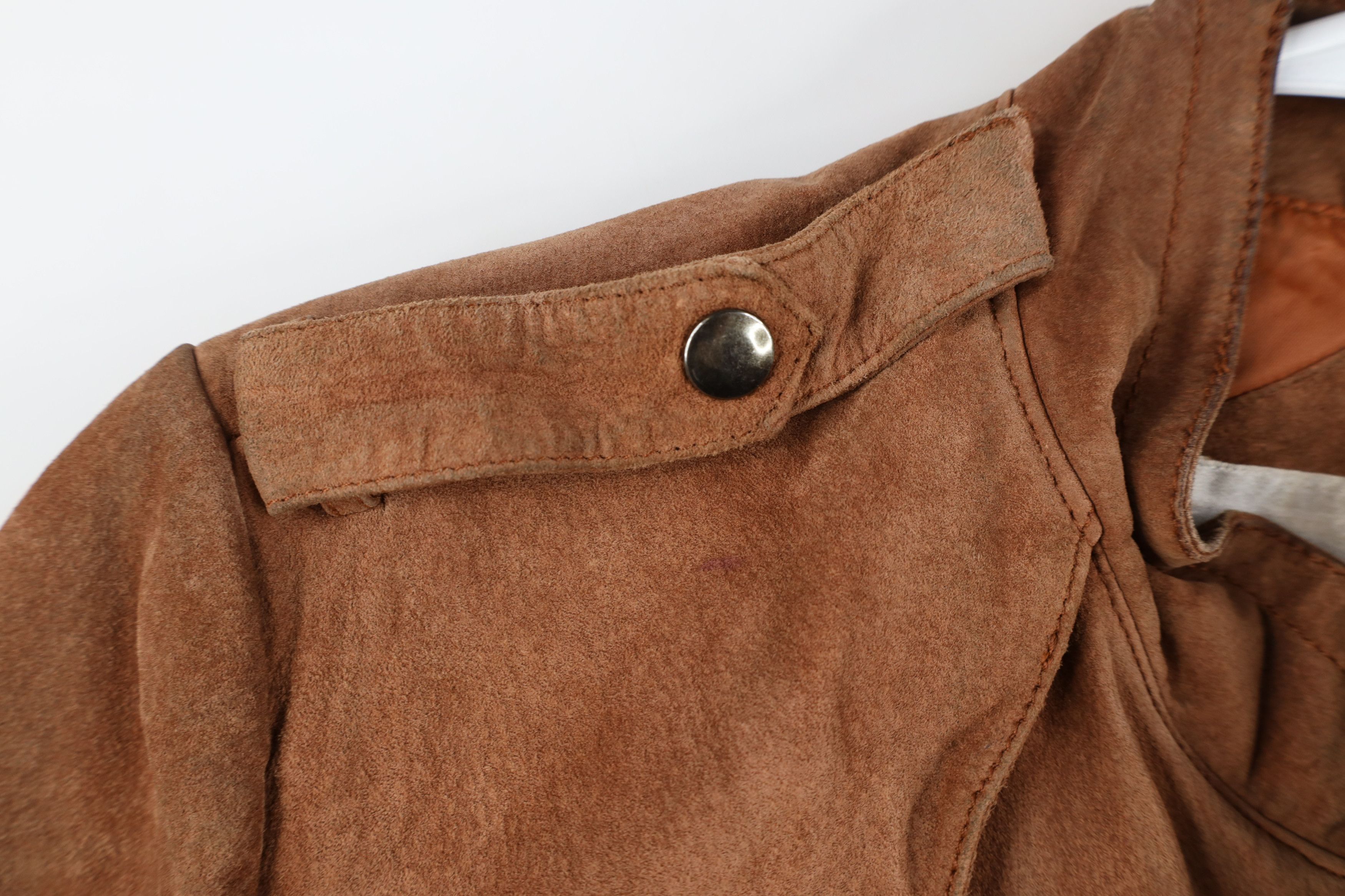 Vintage Vintage 70s Streetwear Suede Leather Full Zip Bomber Jacket Size US XXL / EU 58 / 5 - 6 Thumbnail