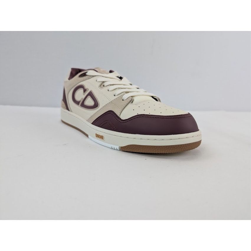 Dior o1rshd1 Leather Low Top Sneaker in Beige / Viole Size US 10 / EU 43 - 2 Thumbnail