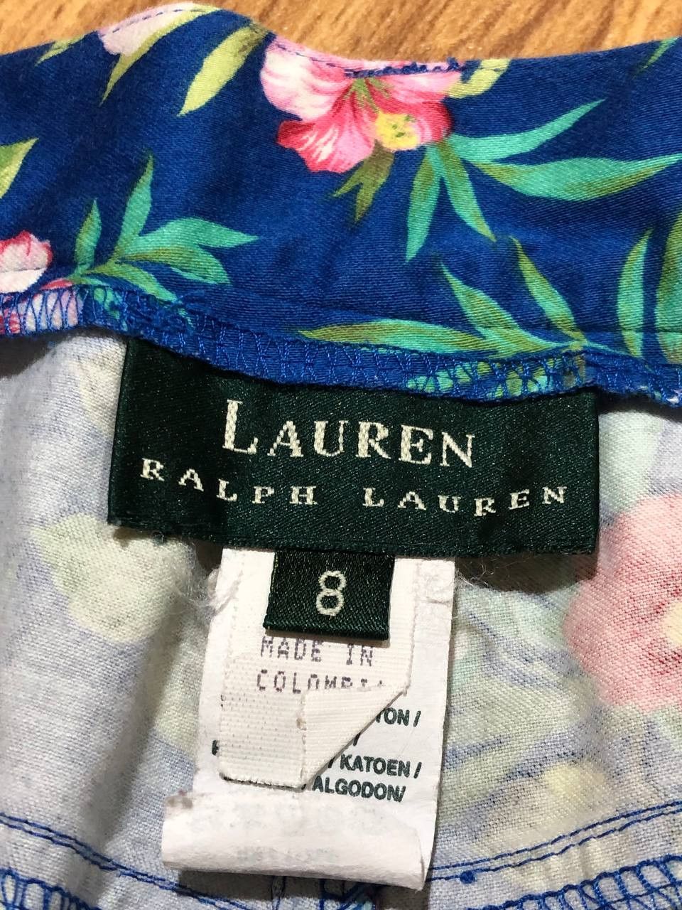 Polo Ralph Lauren Vintage blue Pants flowers Y2K Lauren Ralph Lauren Size 30" / US 8 / IT 44 - 2 Thumbnail