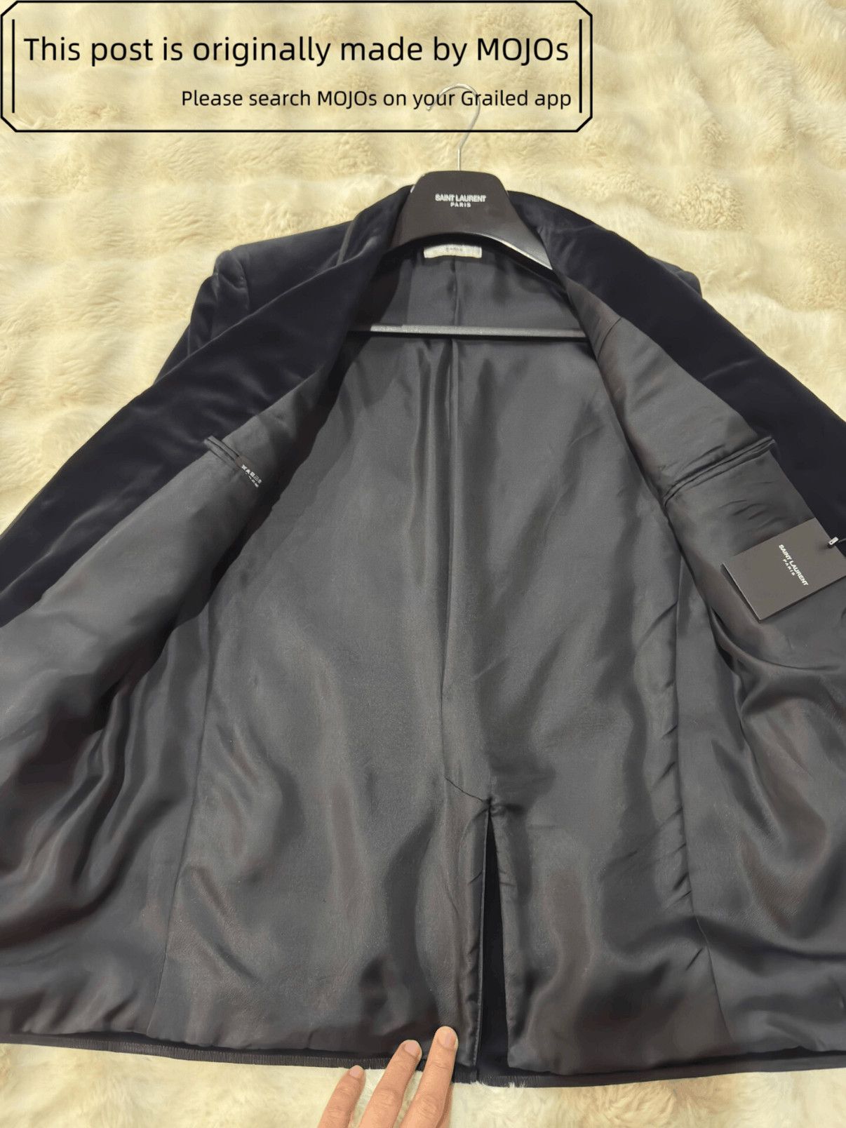 Saint Laurent Paris Sz 48 Saint Laurent Paris 14AW Velvet Black Blazer mojos9432 Size US M / EU 48-50 / 2 - 4 Thumbnail