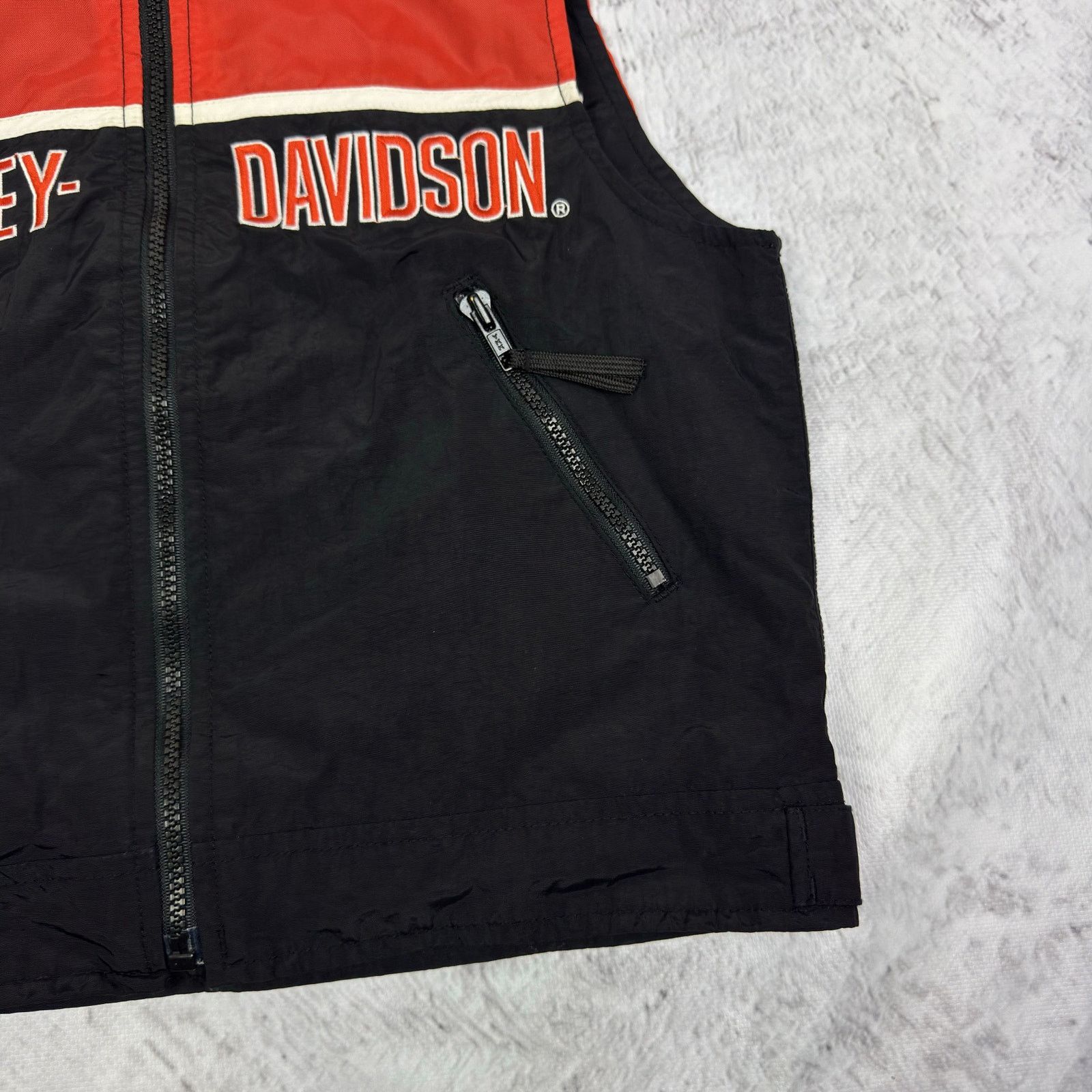 Harley Davidson Harley-Davidson Black Orange Full Zip Racing Vest XL Size M / US 6-8 / IT 42-44 - 6 Thumbnail