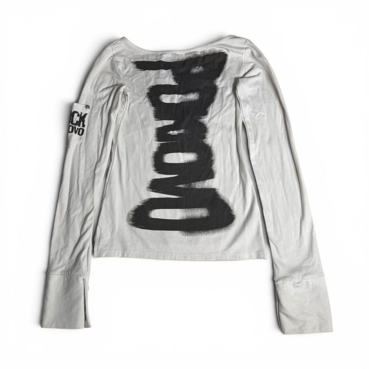 Other Graphic White Long Sleeve Tee w/ Pocket + Cross Button Cuffs Size M / US 6-8 / IT 42-44 - 1 Thumbnail
