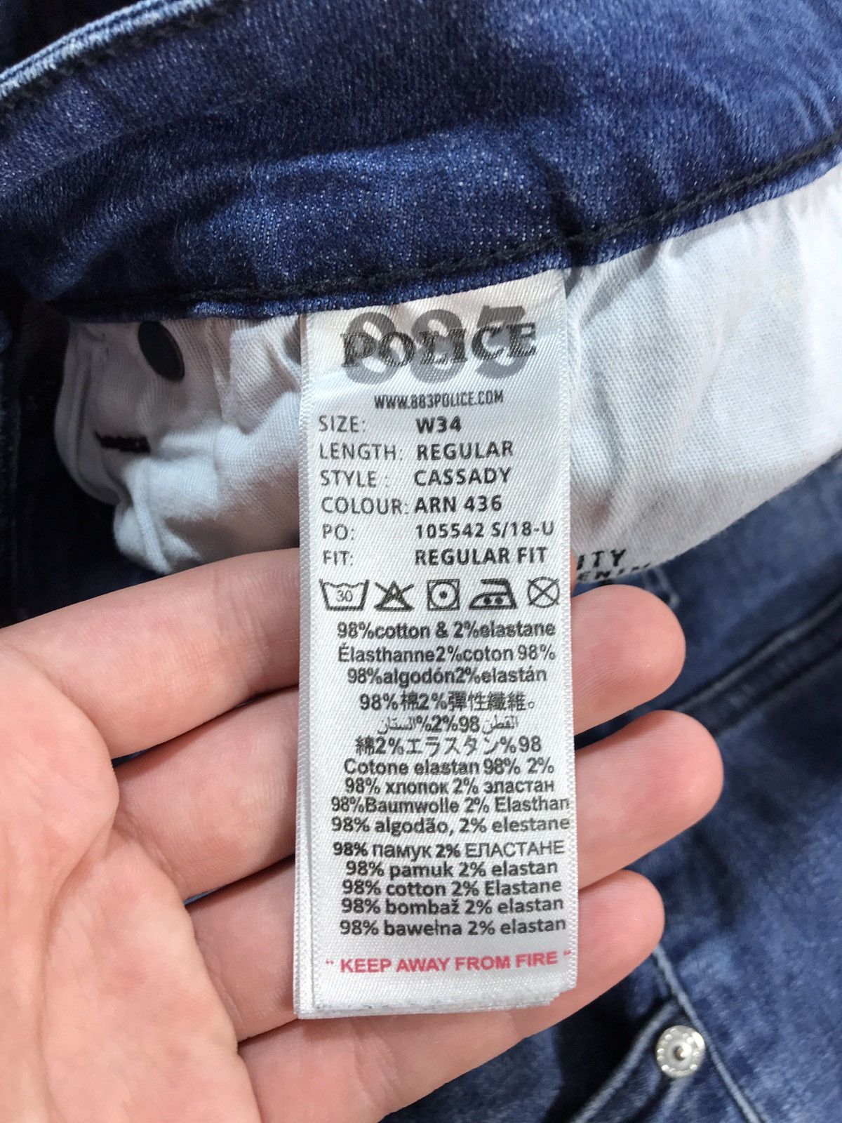 Vintage Vintage Police 883 Denim Biker Pants Jeans Size US 34 / EU 50 - 10 Thumbnail
