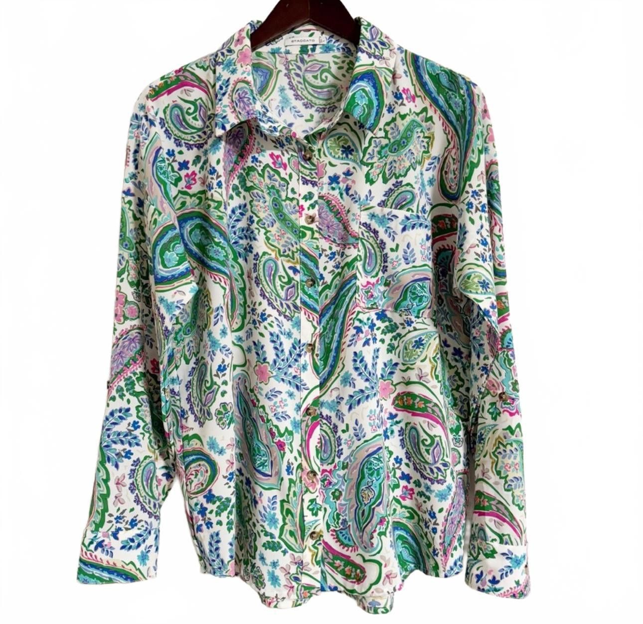 Designer Staccato new with tags Vibrant Paisley Print Two-Piece Set Size ONE SIZE - 1 Thumbnail