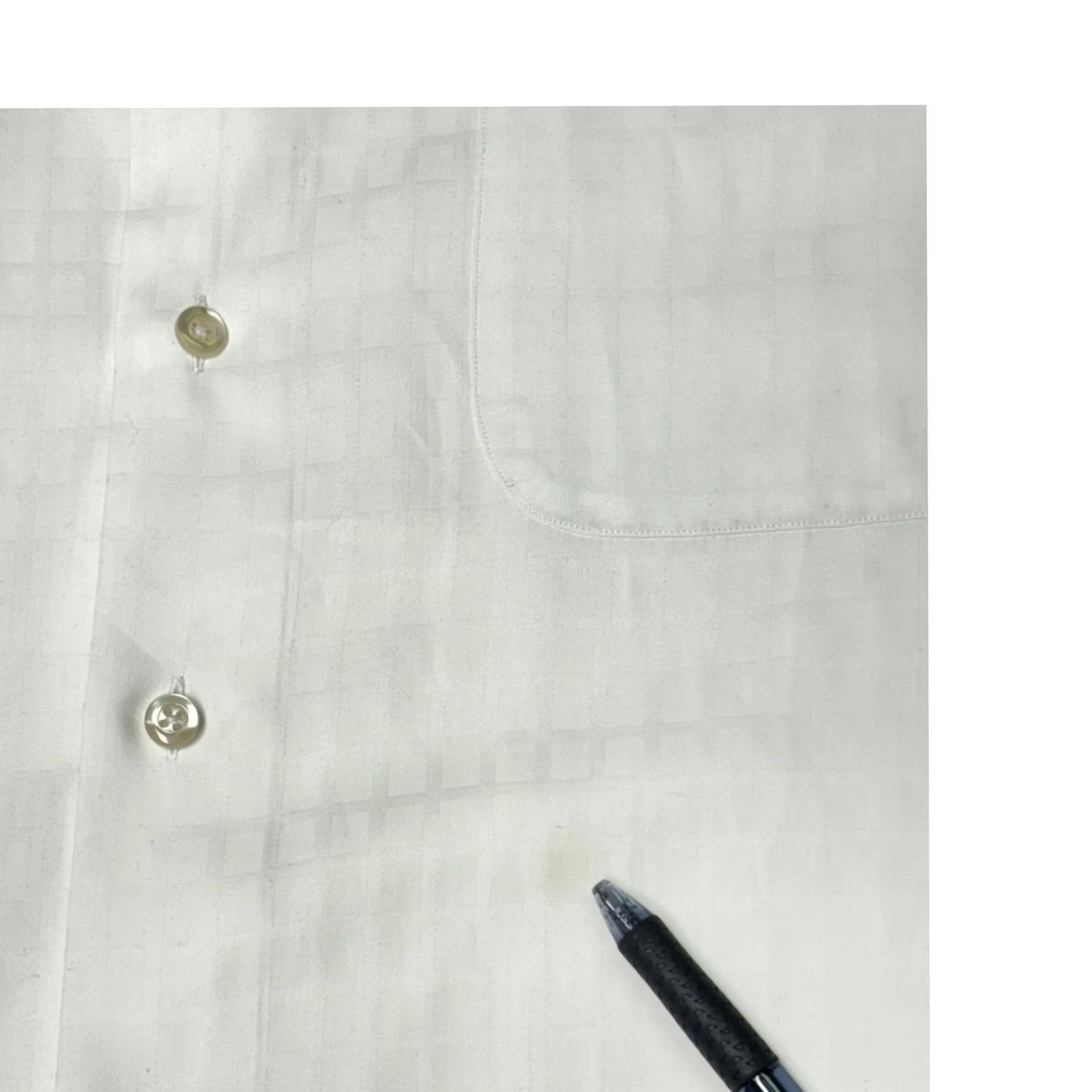 Vintage Paul Fredrick Dress Shirt Mens 17 1/2 33 White Fine Stripe Long Sleeve Blend Size 48R - 3 Thumbnail