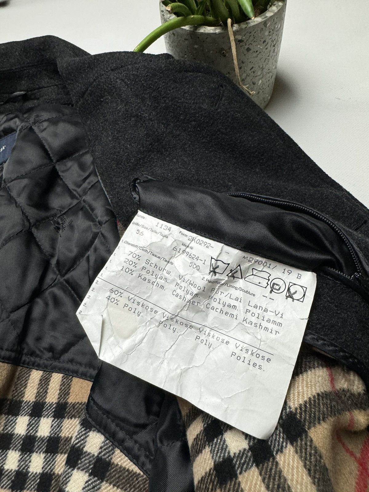 Burberry × Vintage Rare vintage Burberry Wool Jacket Size US XL / EU 56 / 4 - 10 Thumbnail