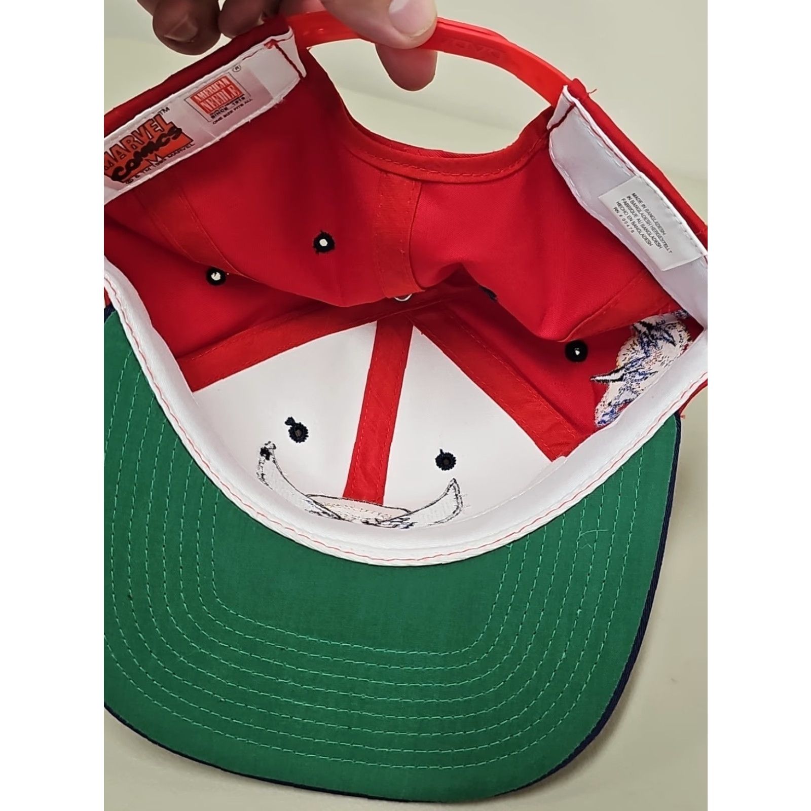 American Needle VINTAGE American Needle Snapback Hat Wolverine Marvel Comics Blockhead Hat Men Adjustable Red Navy Yellow White Canvas 90s Size ONE SIZE - 6 Thumbnail