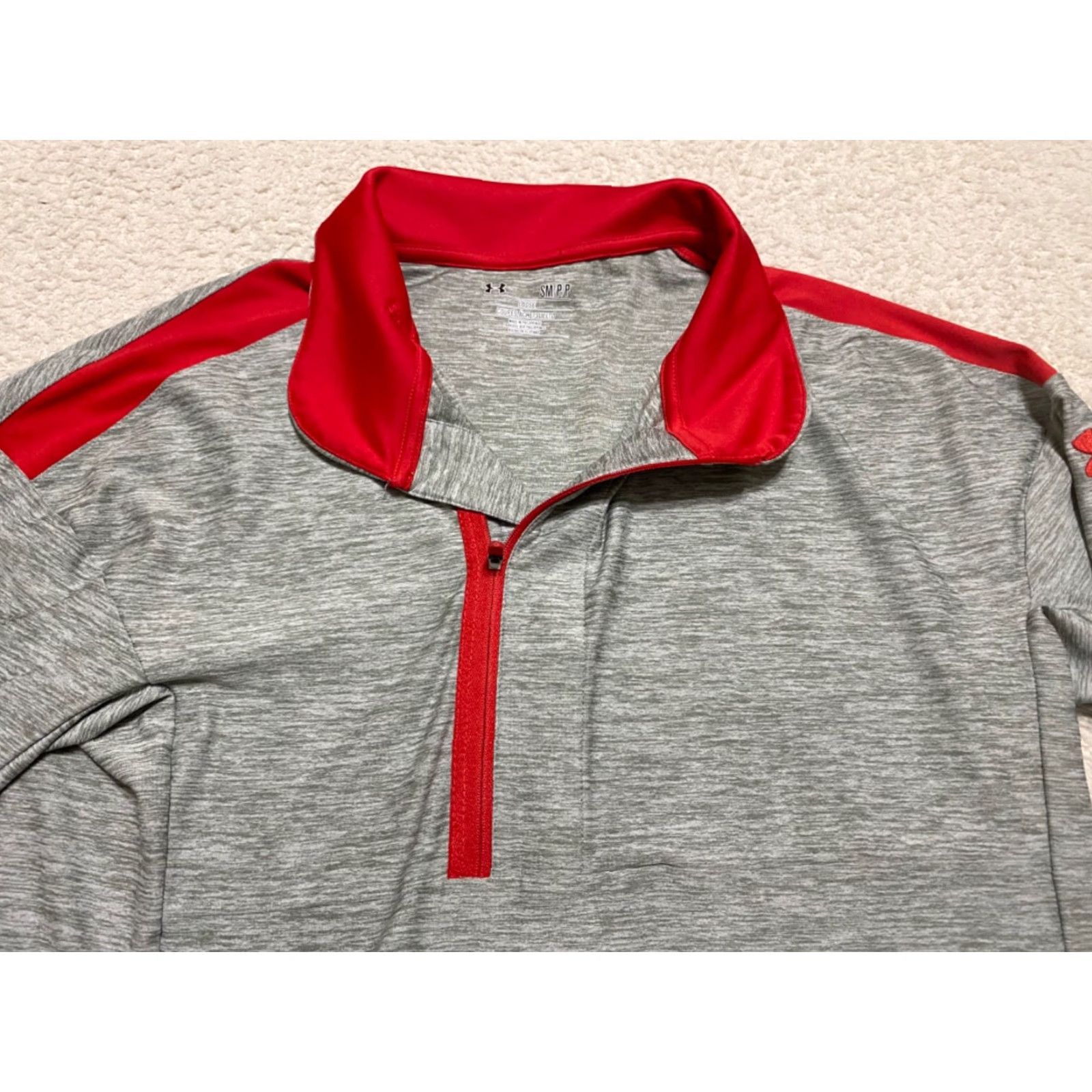 Under Armour Under Armour Womens Shirt Small Gray Long Sleeve 1/4 Zip Activewear Size S / US 4 / IT 40 - 3 Thumbnail