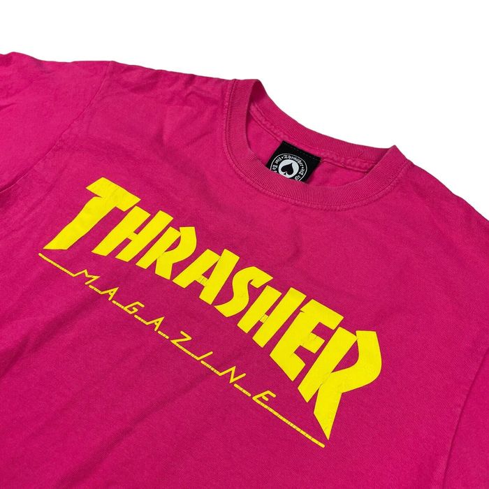 Thrasher shirt 2024 pink and yellow