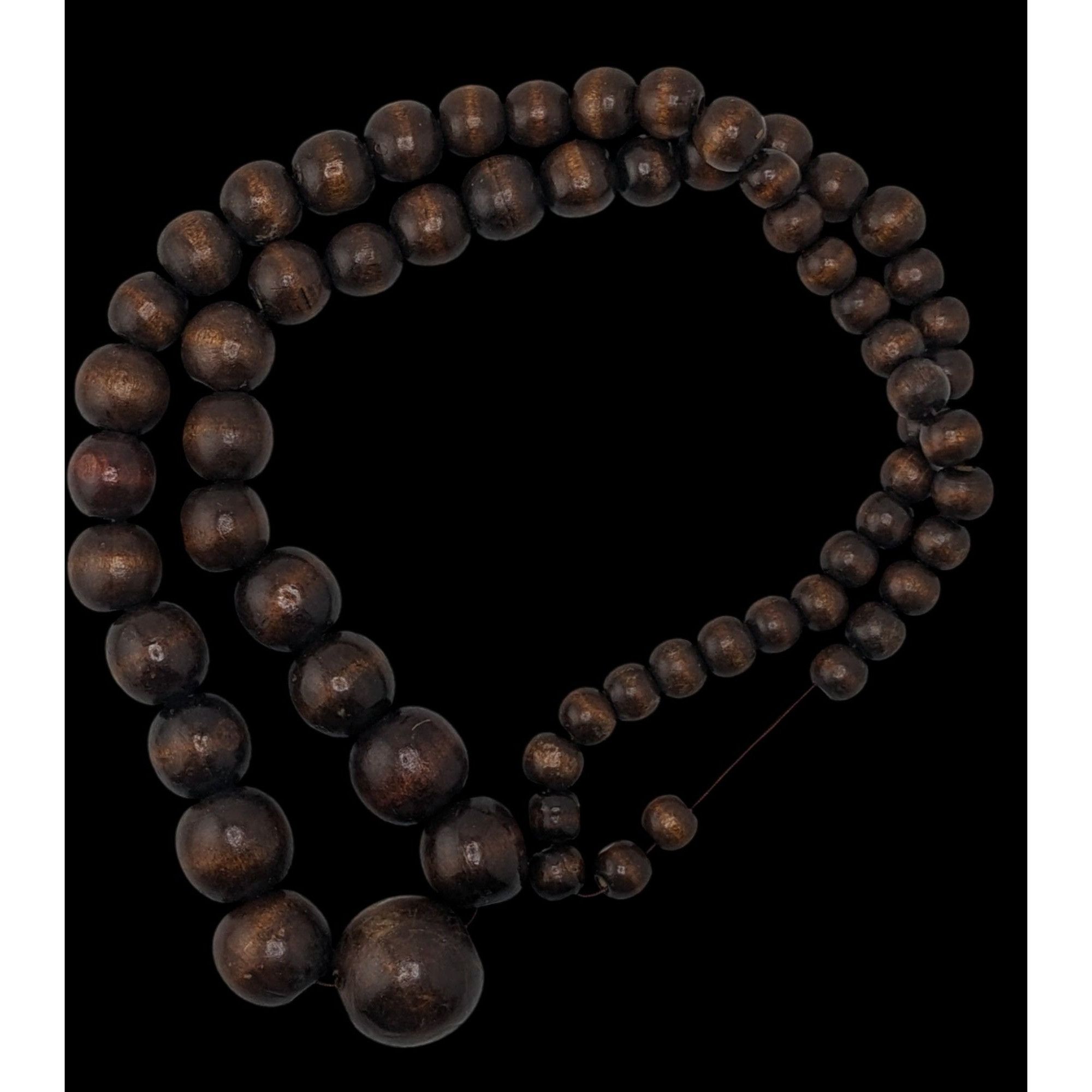 Other Vintage Handmade Brown Wooden Bead Necklace Size ONE SIZE - 3 Thumbnail
