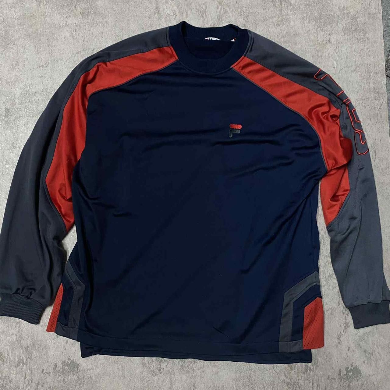 Fila Fila long sleeve shirt in navy and red streetwear Size US M / EU 48-50 / 2 - 1 Thumbnail