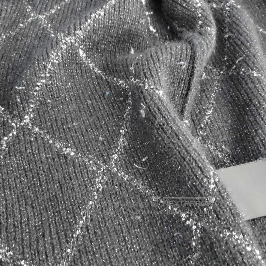Saint Laurent Paris Saint Laurent Black Sequin Diamond Cardigan. Size XS / US 0-2 / IT 36-38 - 6 Thumbnail