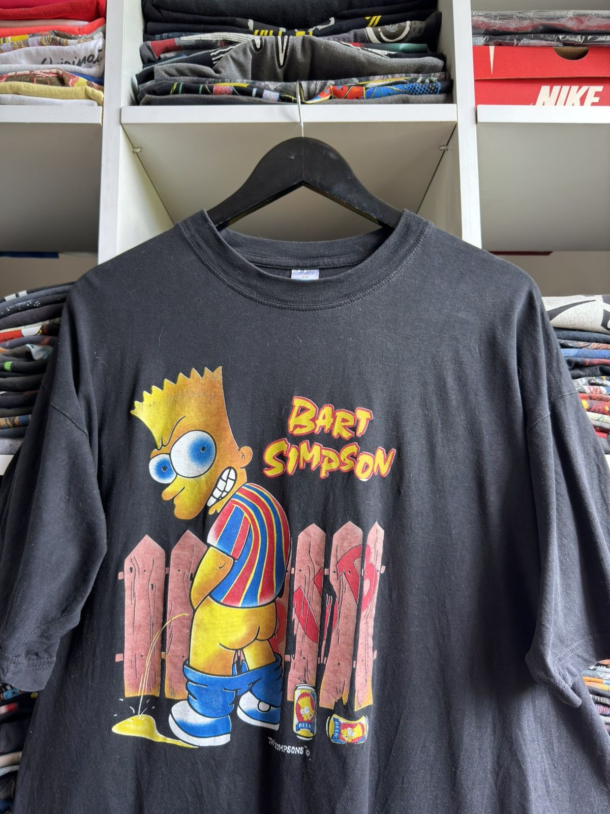 The Simpsons × Vintage Vintage 90s The Simpsons Bart Peeing Graphic Tee Size US L / EU 52-54 / 3 - 4 Thumbnail