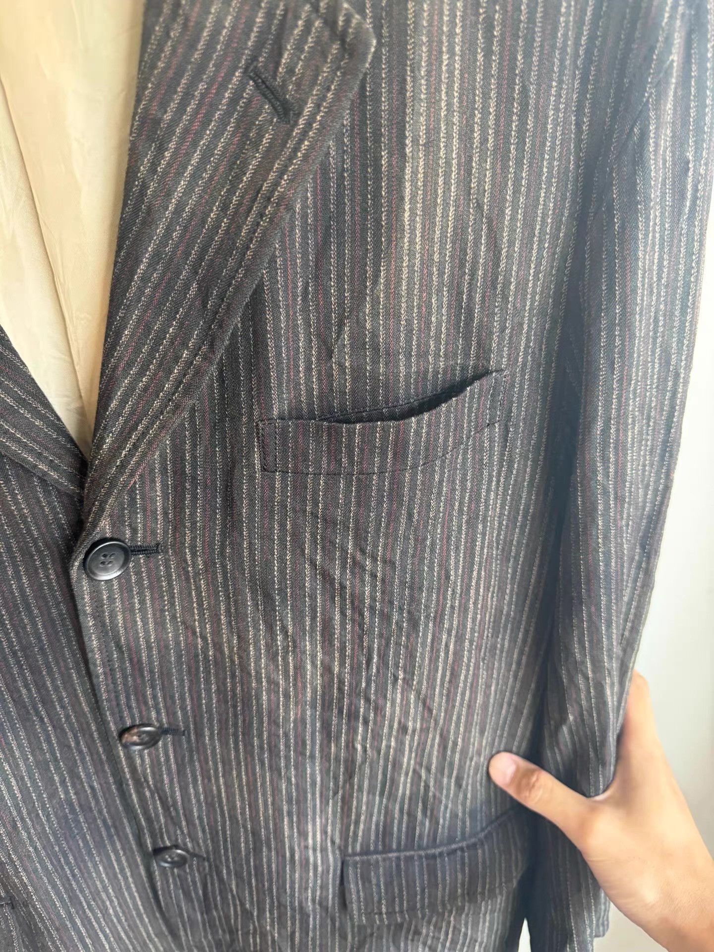 Comme des Garcons Comme des Garçons Homme 04AW Tie-Dye Pleated Blazer Q17 Size 46R - 3 Thumbnail