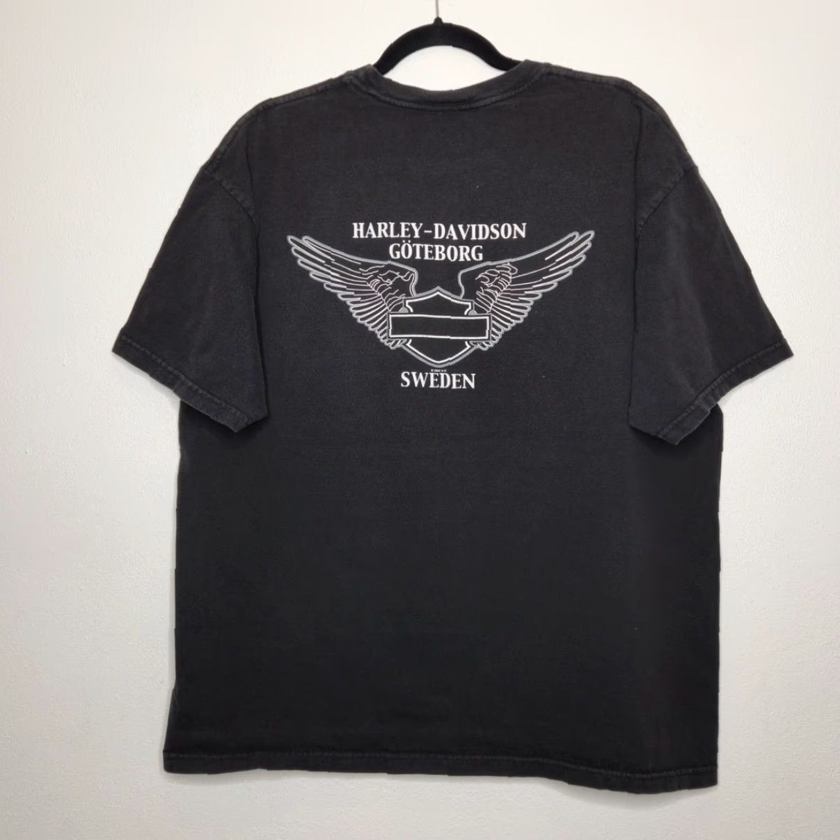 Harley Davidson VINTAGE Harley Davidson Shirt XL Black Mens HD Sweden Skull Flame y2k 90s Biker Size US XL / EU 56 / 4 - 6 Thumbnail