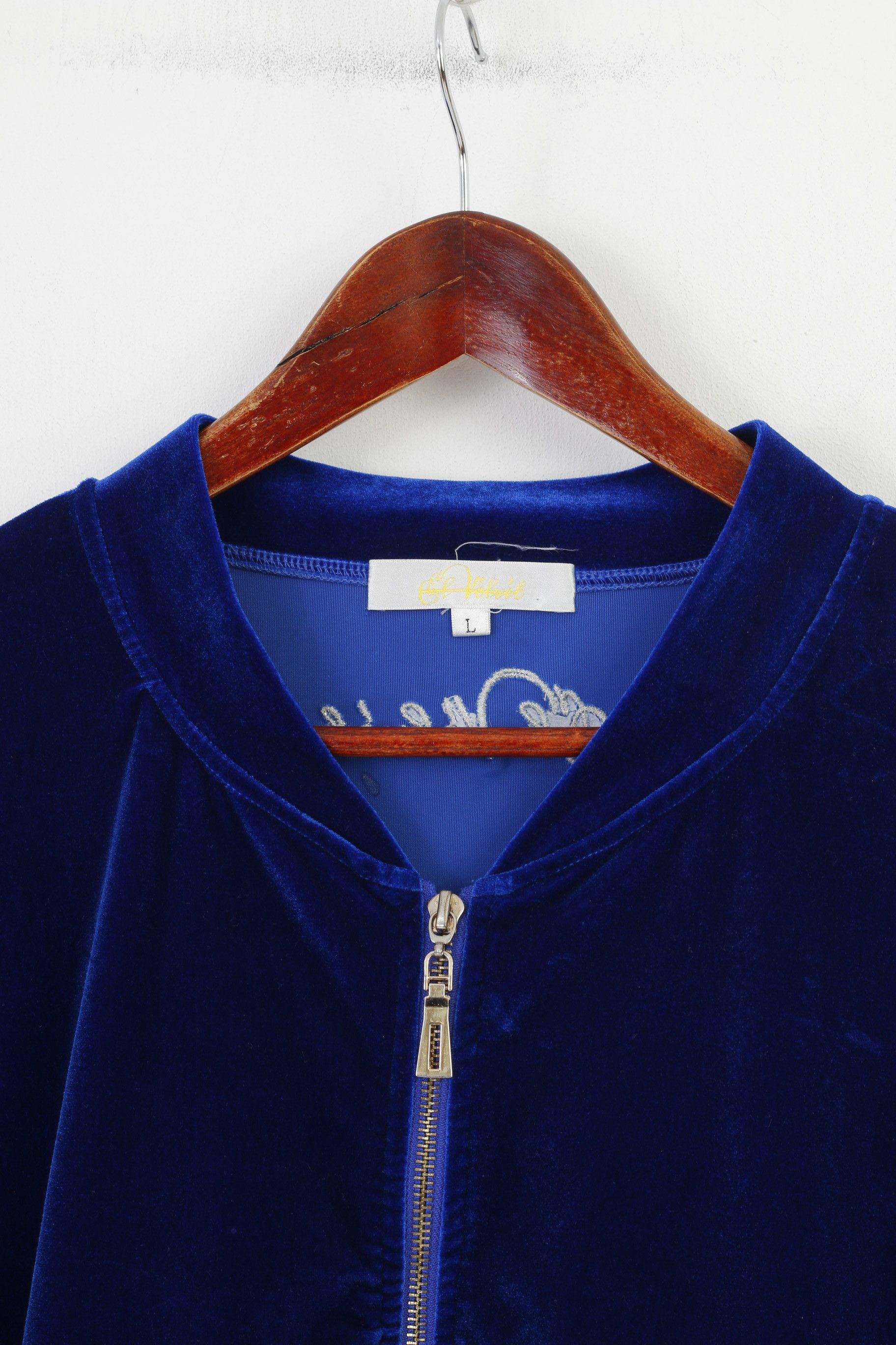 Velvet Velvet Woman L Sweatshirt Navy Full Zipper 10546 Size L / US 10 / IT 46 - 2 Thumbnail